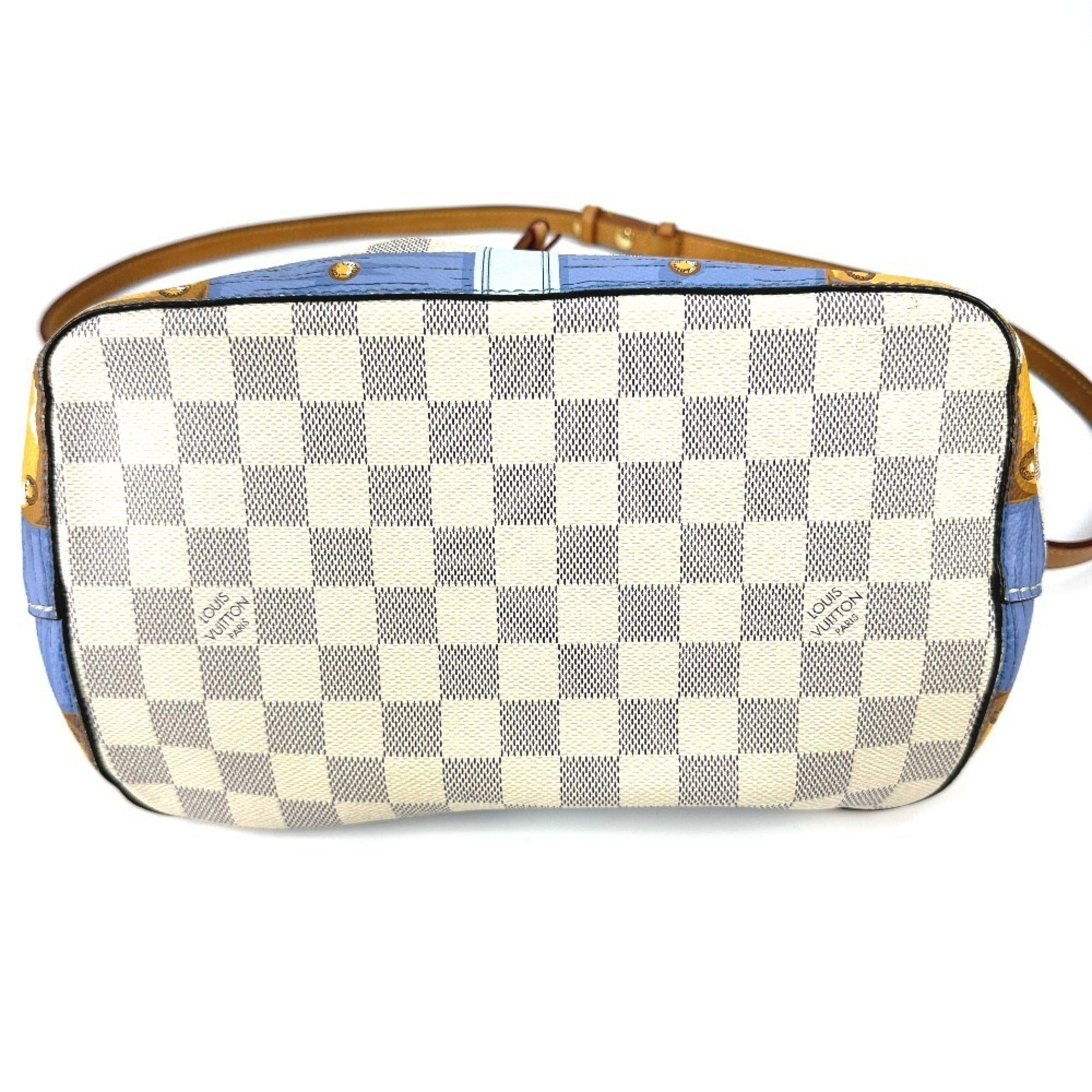 Louis Vuitton White Damier Azur Canvas Shoulder Bag (Pre-Owned)