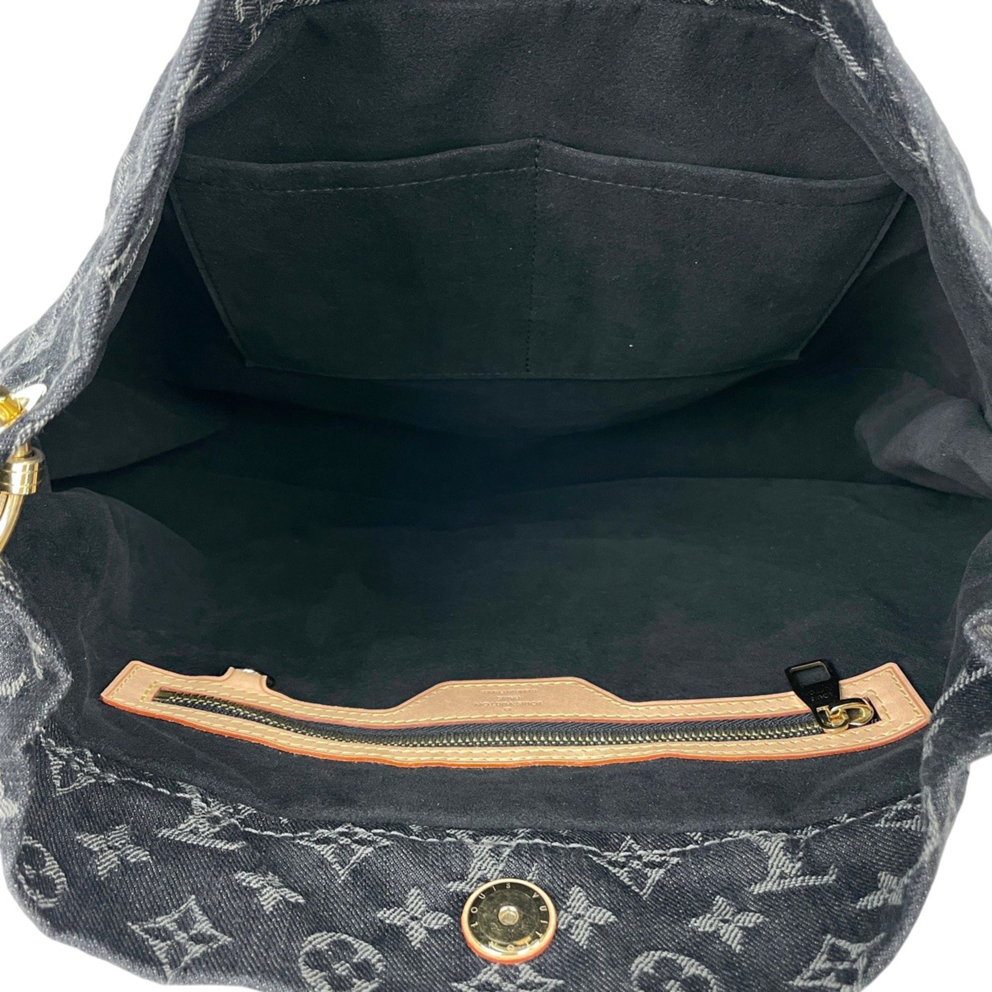 Louis Vuitton Monogram Denim Black Noir Monogram Denim Shoulder Bag (Pre-Owned)