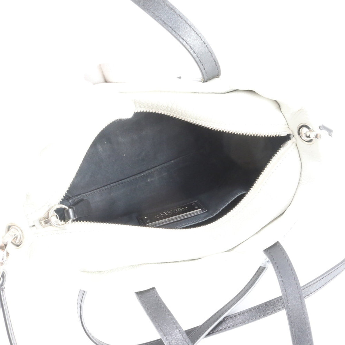 Jimmy Choo White Leather Crossbody Bag Handbag Shoulder Bag (Pre-Owned)