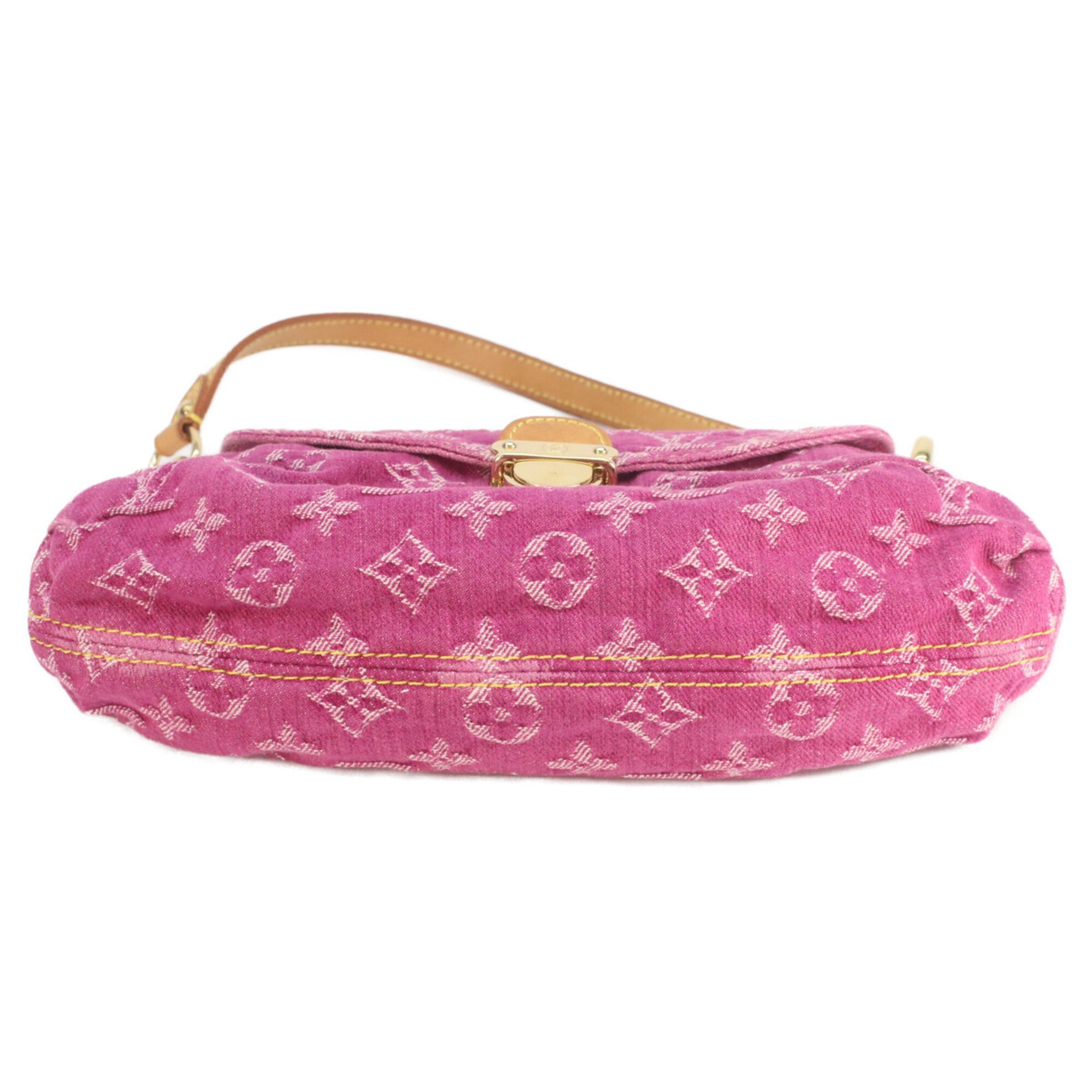 Louis Vuitton Fuchsia Pink Monogram Monogram Denim Shoulder Bag (Pre-Owned)