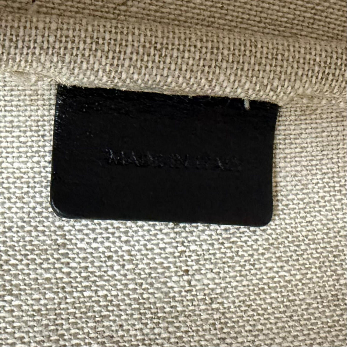 Celine Black Off-White Canvas Leather Shoulder Bag (Pre-Owned)