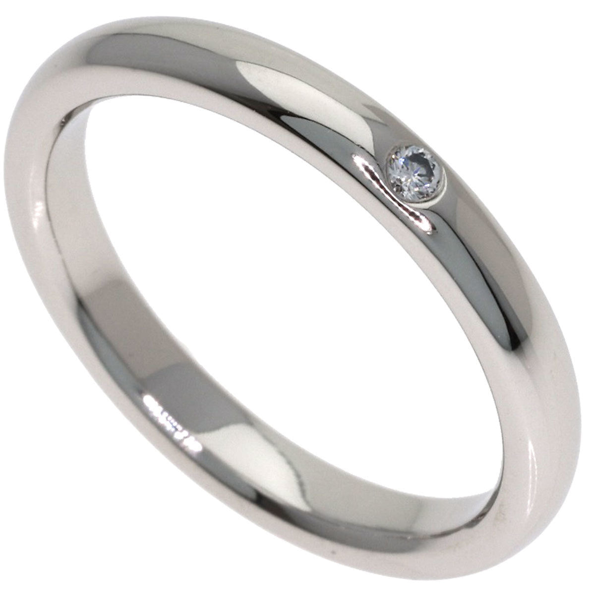Tiffany Platinum Platinum 950 Band Ring (Pre-Owned)