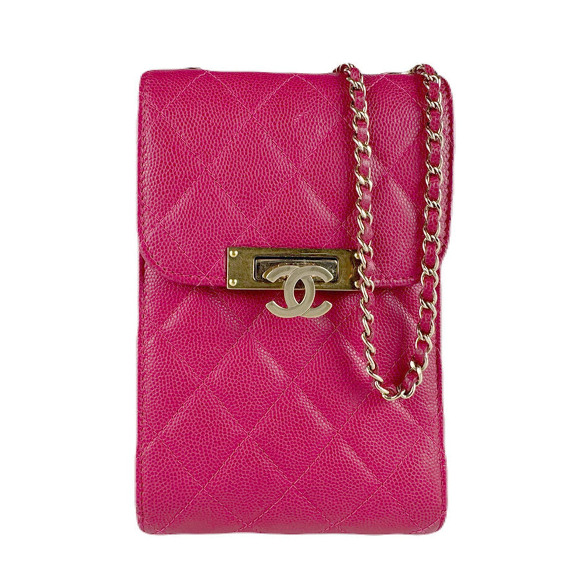 Chanel Matelasse Gold Grained Calfskin Shoulder Bag (Pre-Owned)