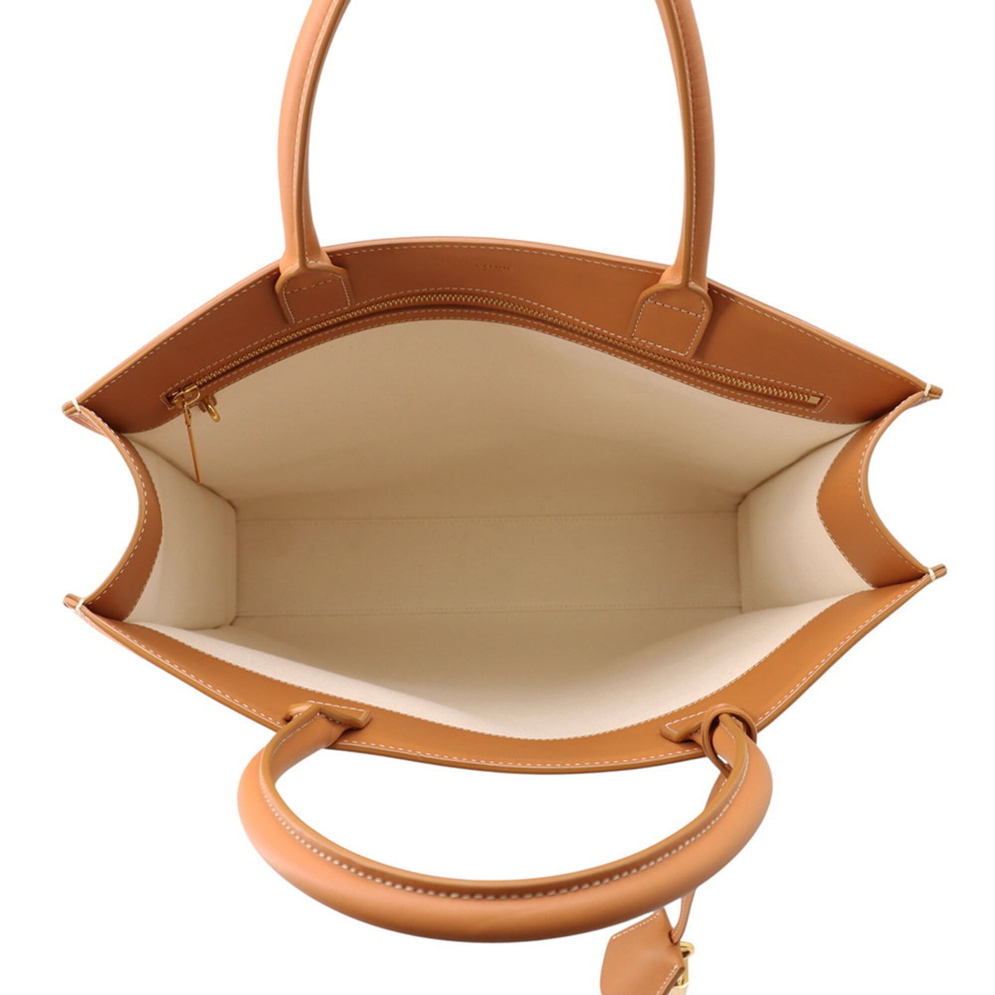 Celine Beige Camel Canvas Leather Tote Bag (Pre-Owned)