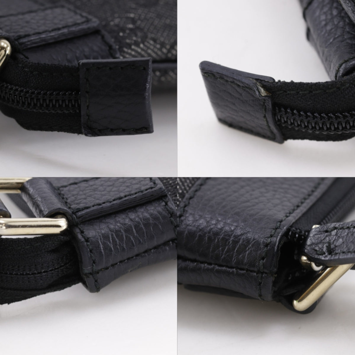 Gucci Black Gg Canvas Shoulder Bag (Pre-Owned)