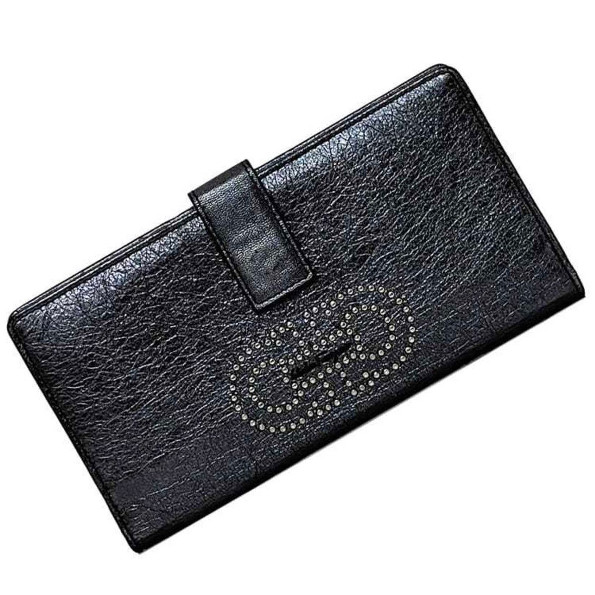Salvatore Ferragamo Vara Silver Leather Long Wallet (Bi-Fold) (Pre-Owned)