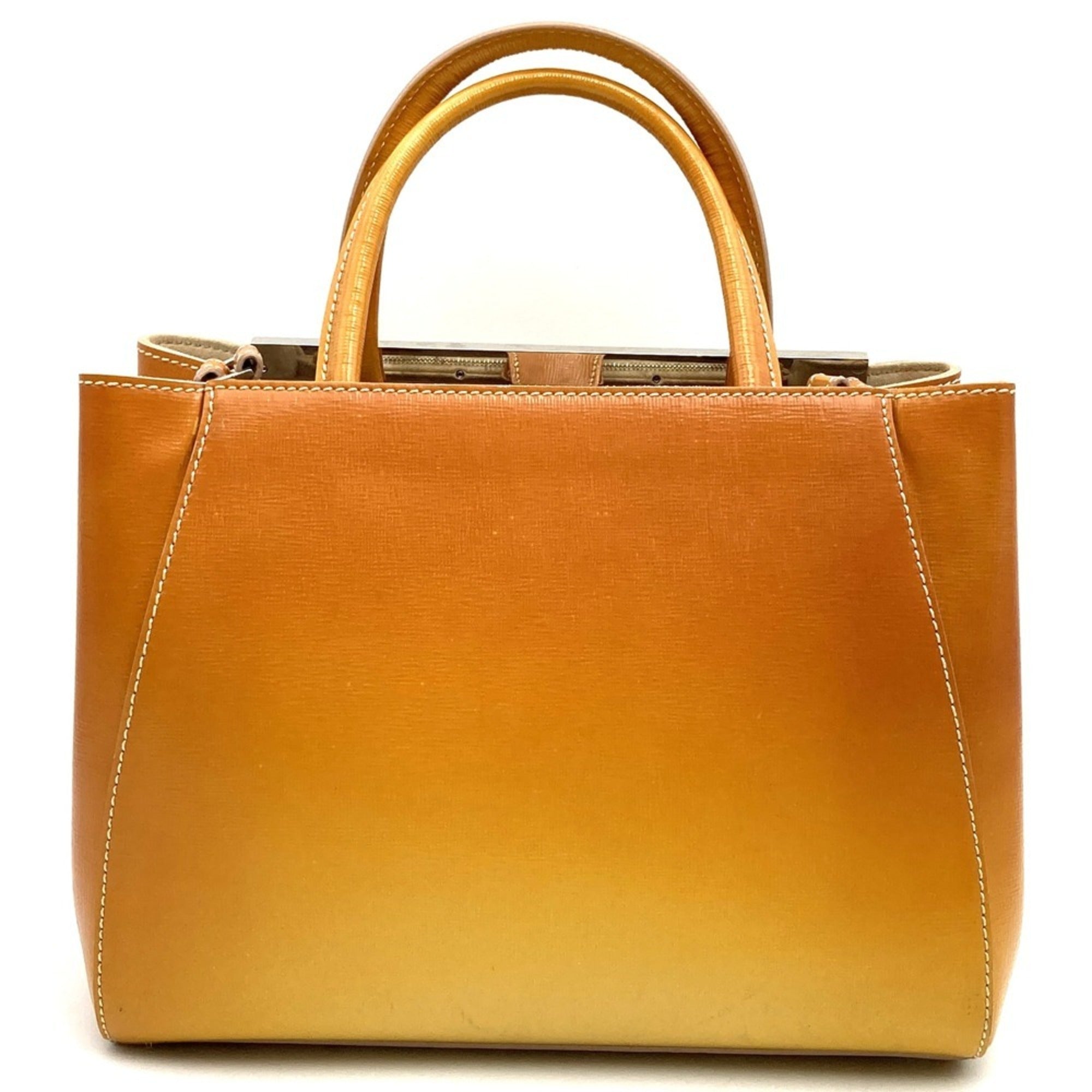 Fendi Yellow Pvc Leather Handbag Shoulder Bag (Pre-Owned)