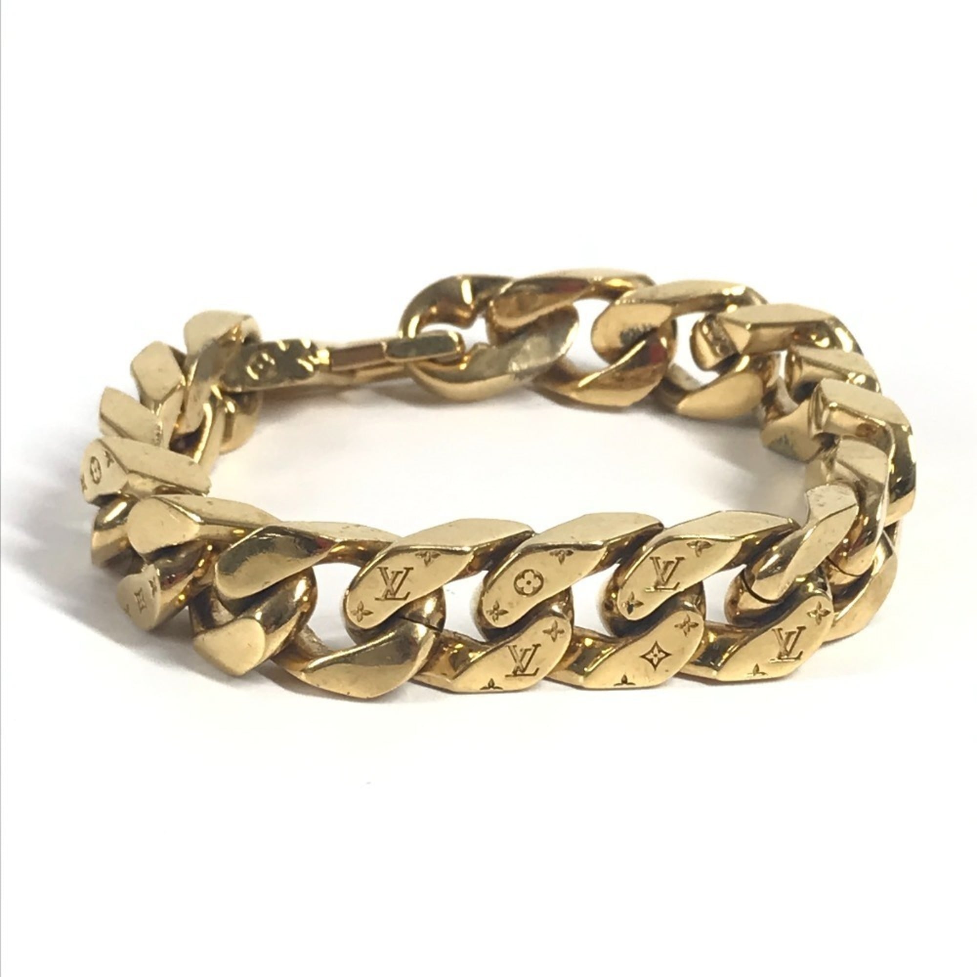 Louis Vuitton Monogram Gold Metal Charm Bracelet (Pre-Owned)
