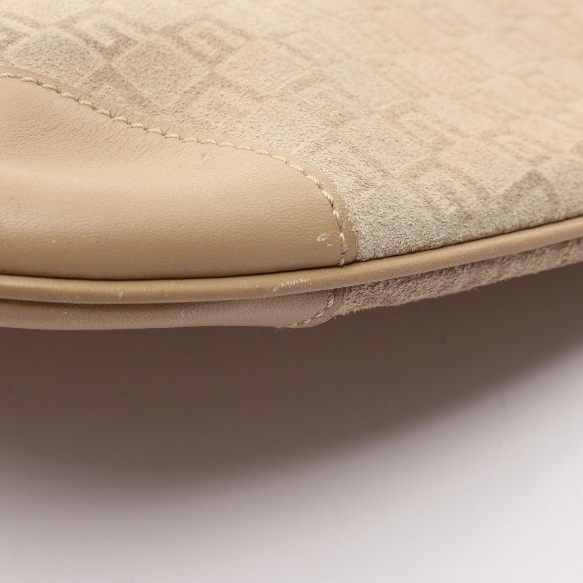 Gucci Beige Suede Leather Handbag Shoulder Bag (Pre-Owned)