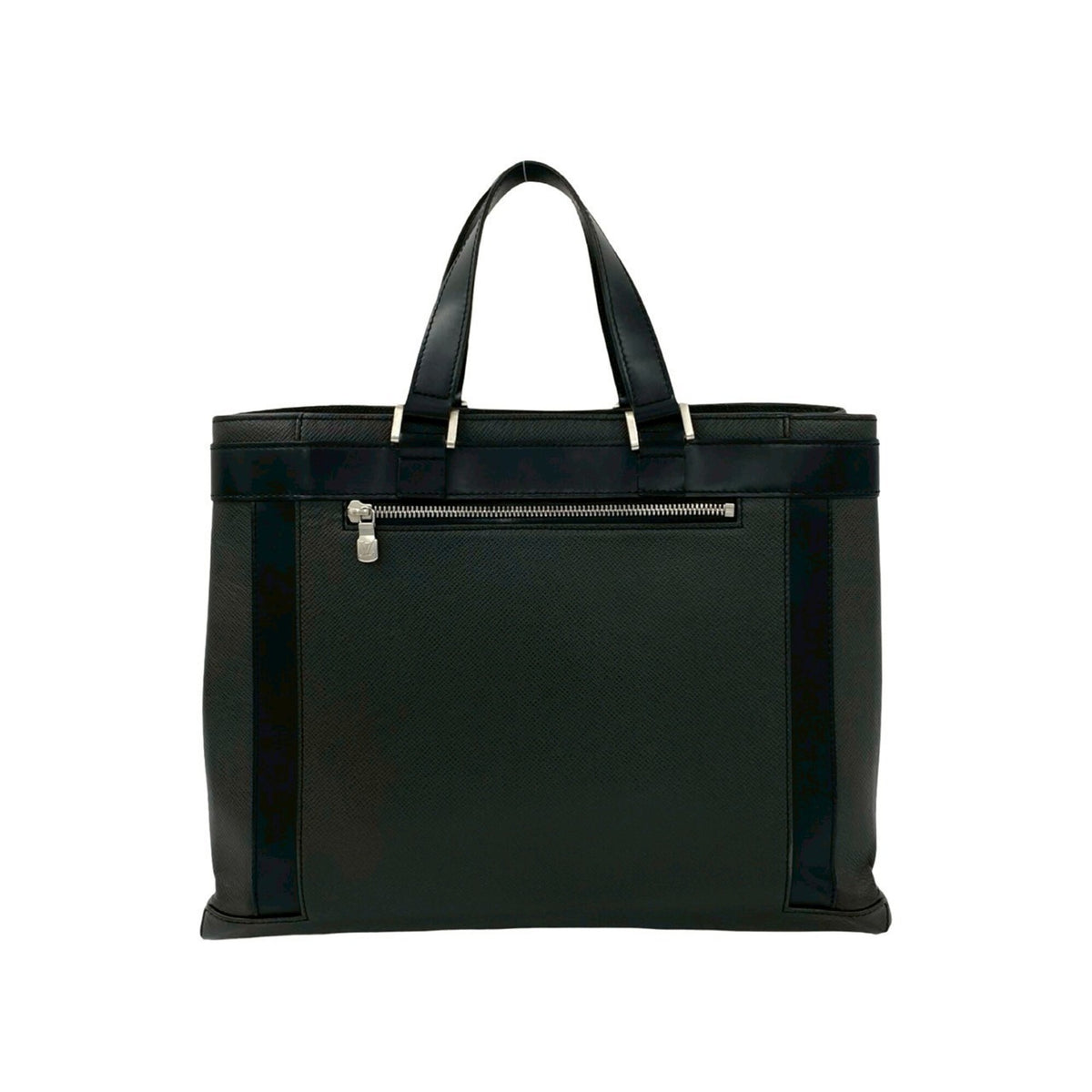Louis Vuitton Black Leather Handbag Tote Bag (Pre-Owned)