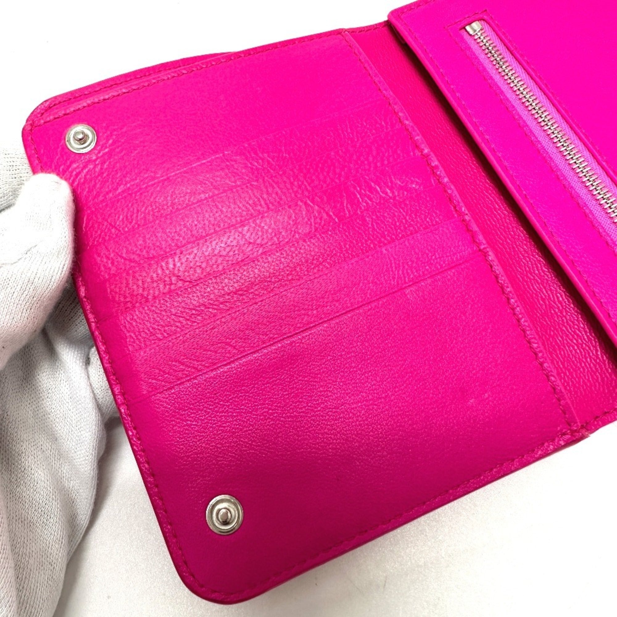 Balenciaga Pink Leather Wallet (Bi-Fold) (Pre-Owned)