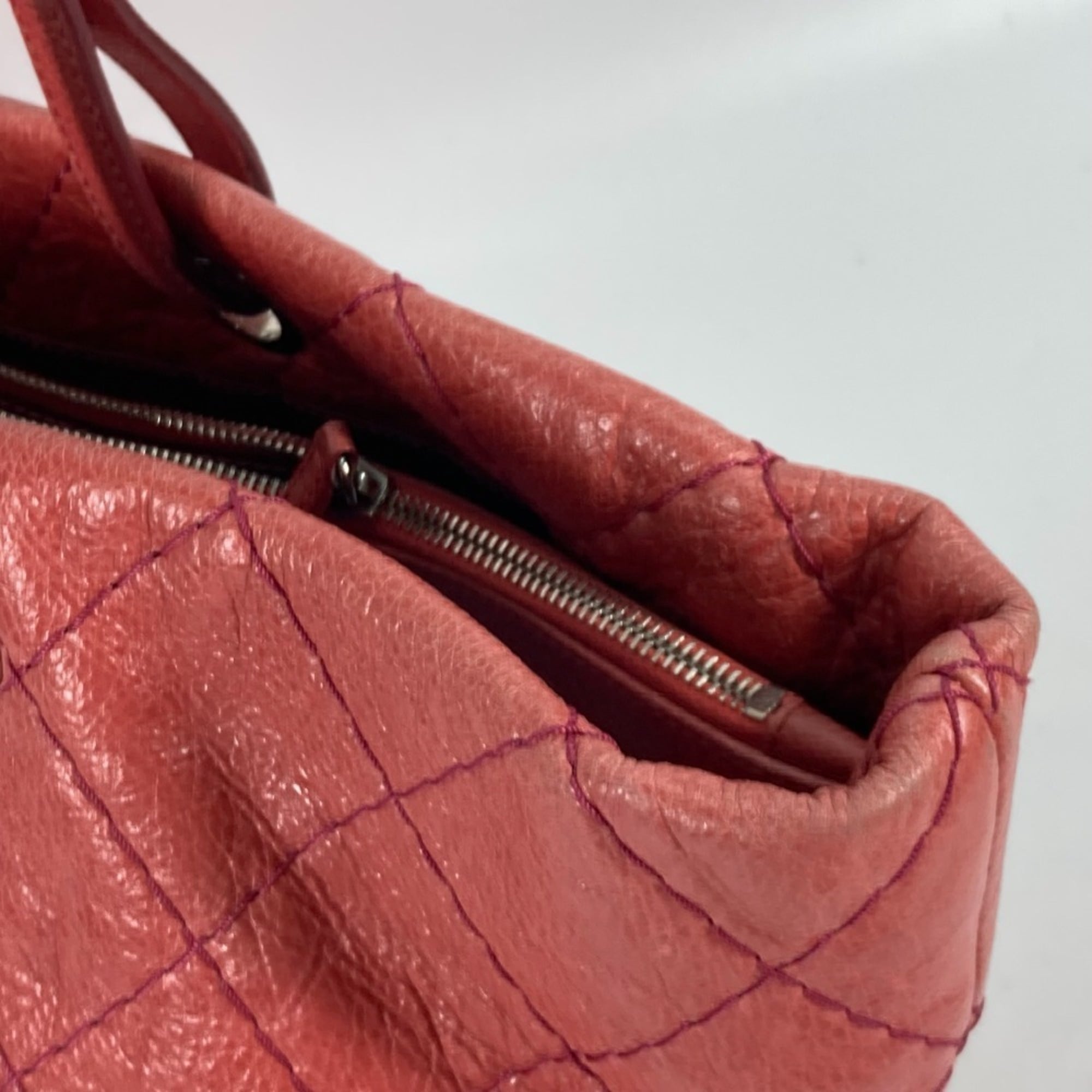 Chanel On The Road Pink Caviar Leather Shoulder Bag Tote Bag (Pre-Owned)