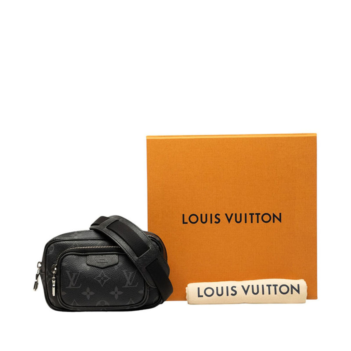 Louis Vuitton Monogram Eclipse Black Noir Pvc Leather Pochette Shoulder Bag (Pre-Owned)