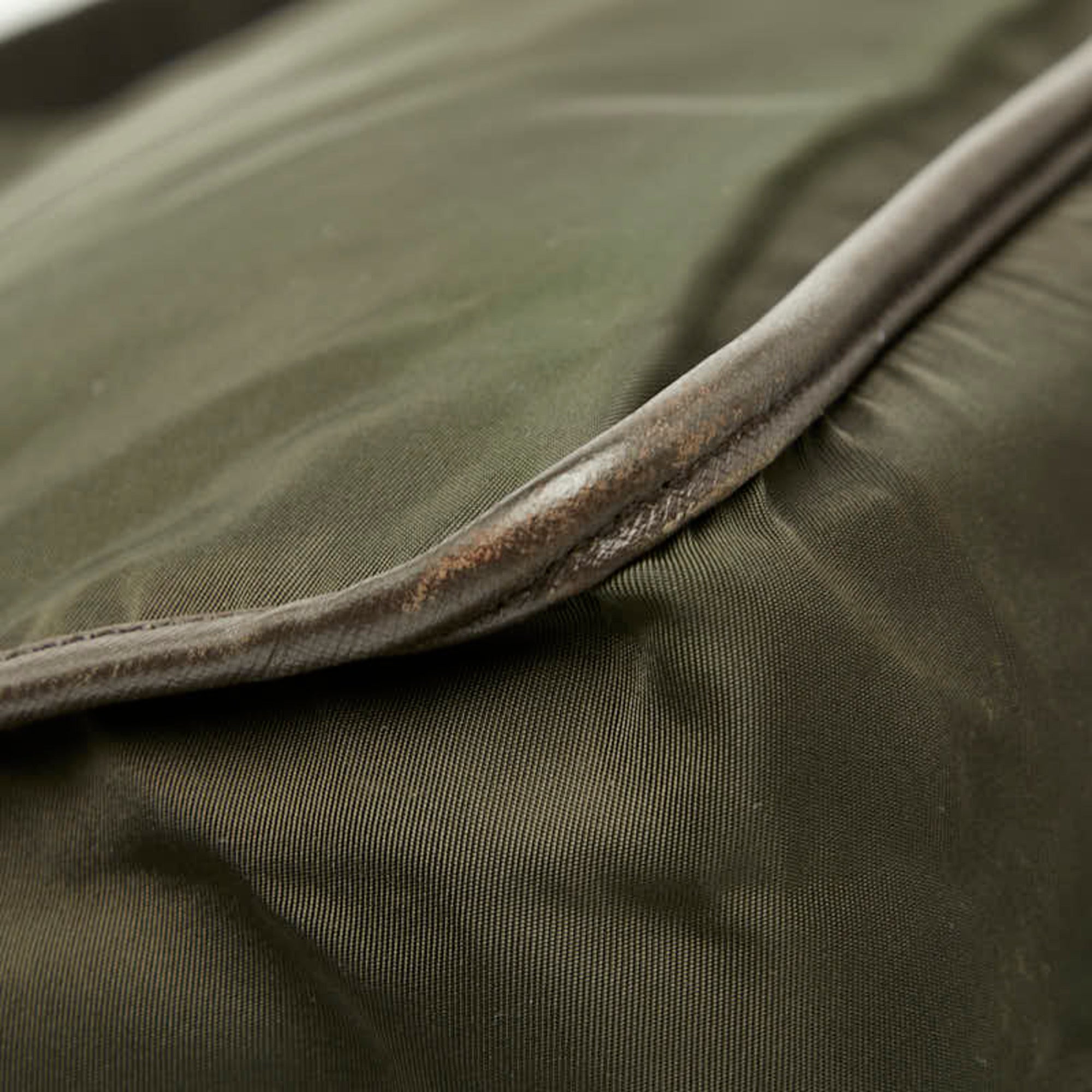 Prada Brown Green Khaki Nylon Leather Messenger Bag Shoulder Bag (Pre-Owned)