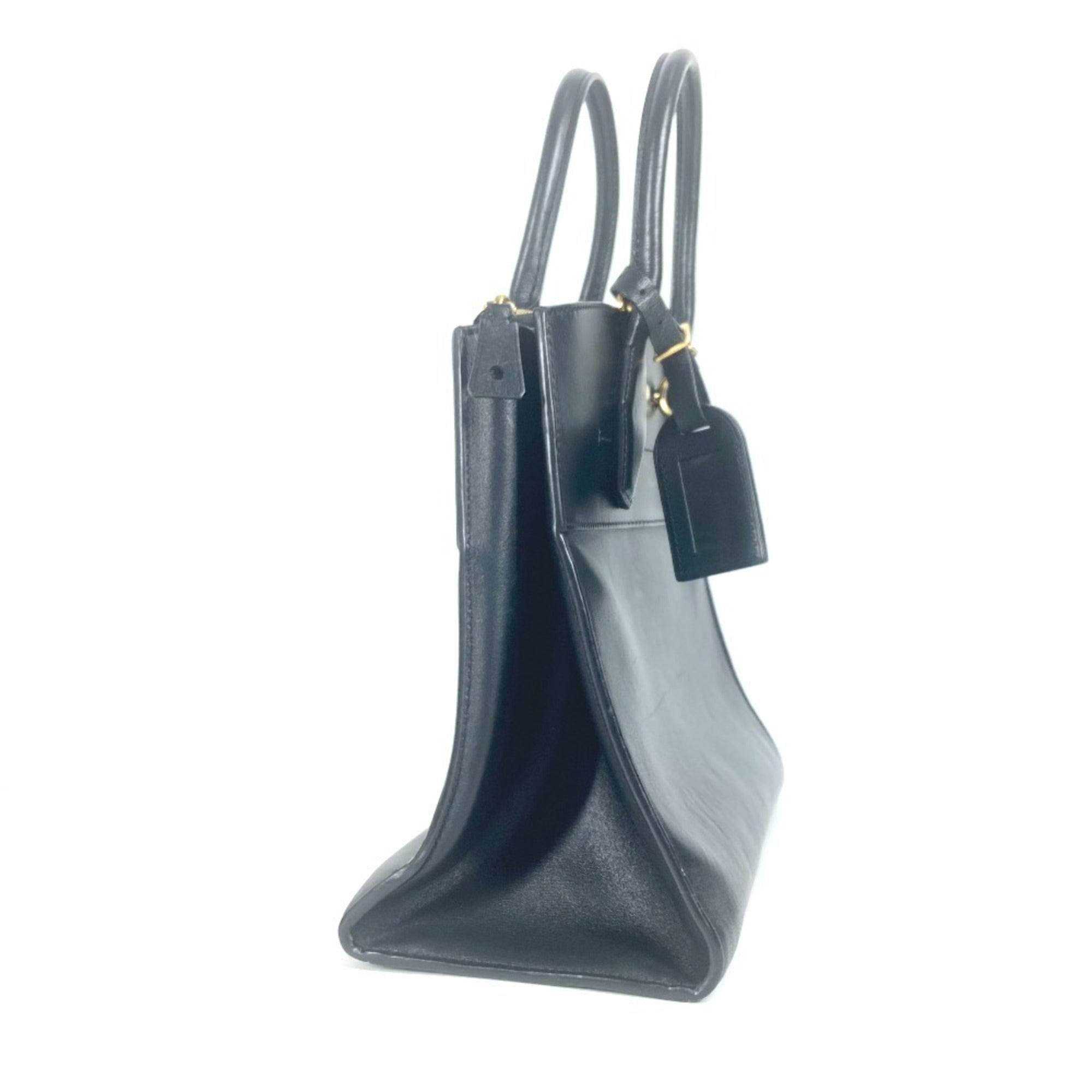Louis Vuitton Black Noir Leather Handbag (Pre-Owned)