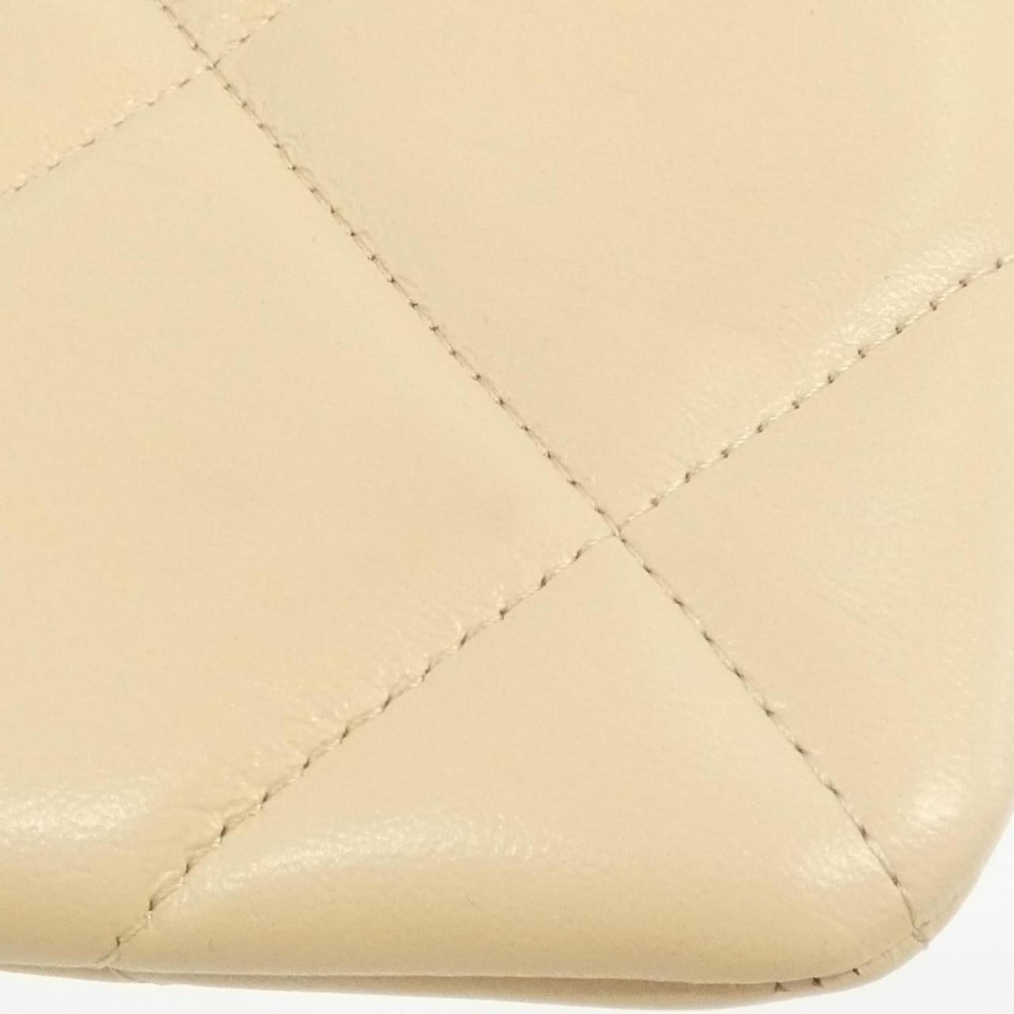 Chanel Beige Leather Handbag Pouch (Pre-Owned)