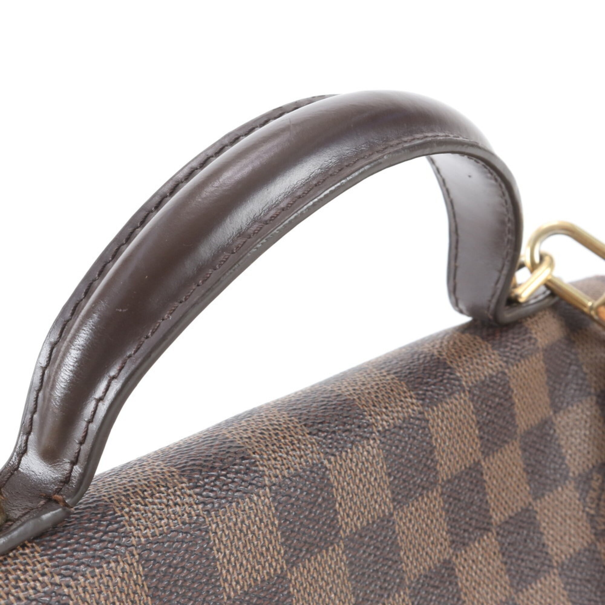 Louis Vuitton Brown Damier Canvas Coated Canvas Leather Handbag Shoulder Bag (Pre-Owned)
