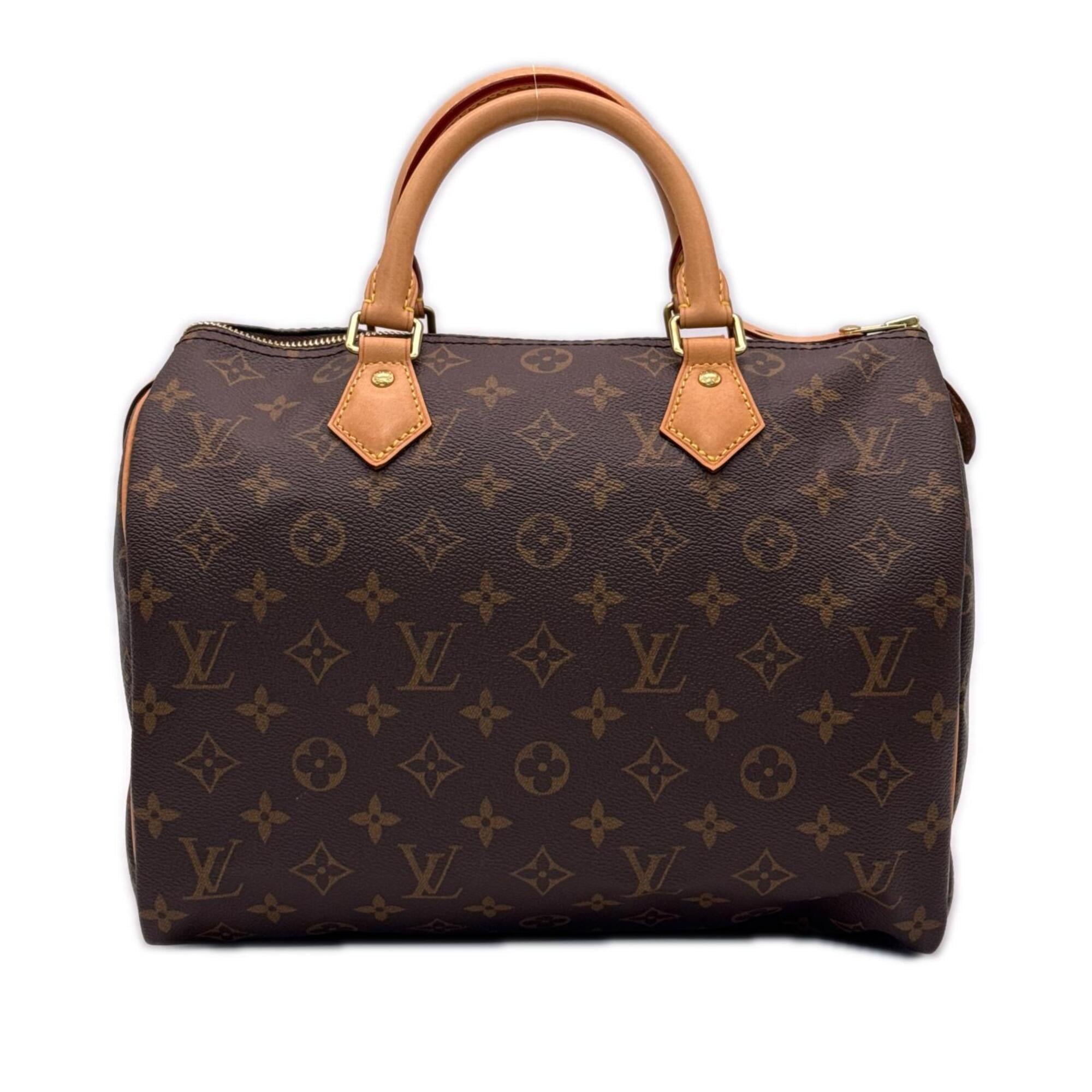 Louis Vuitton Beige Brown Coated Canvas Handbag (Pre-Owned)