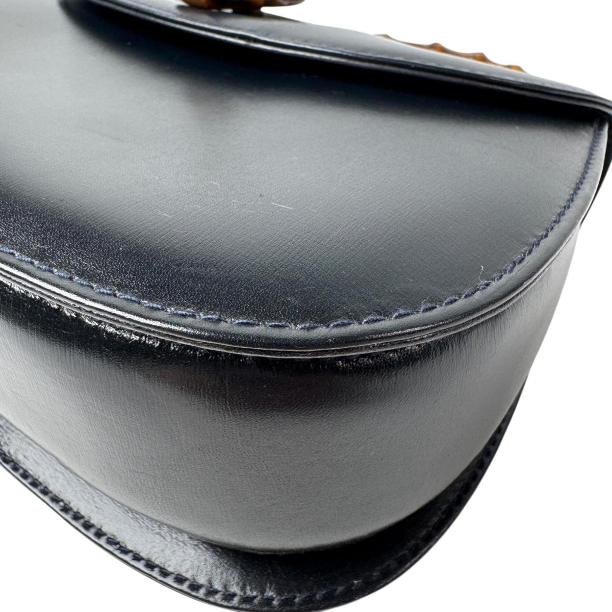 Gucci Black Leather Handbag Shoulder Bag (Pre-Owned)