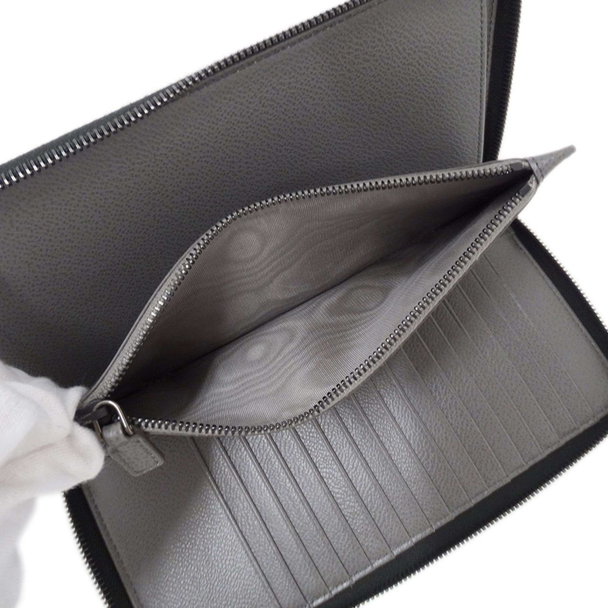 Prada Black Leather Long Bill Wallet (Bi-Fold) (Pre-Owned)