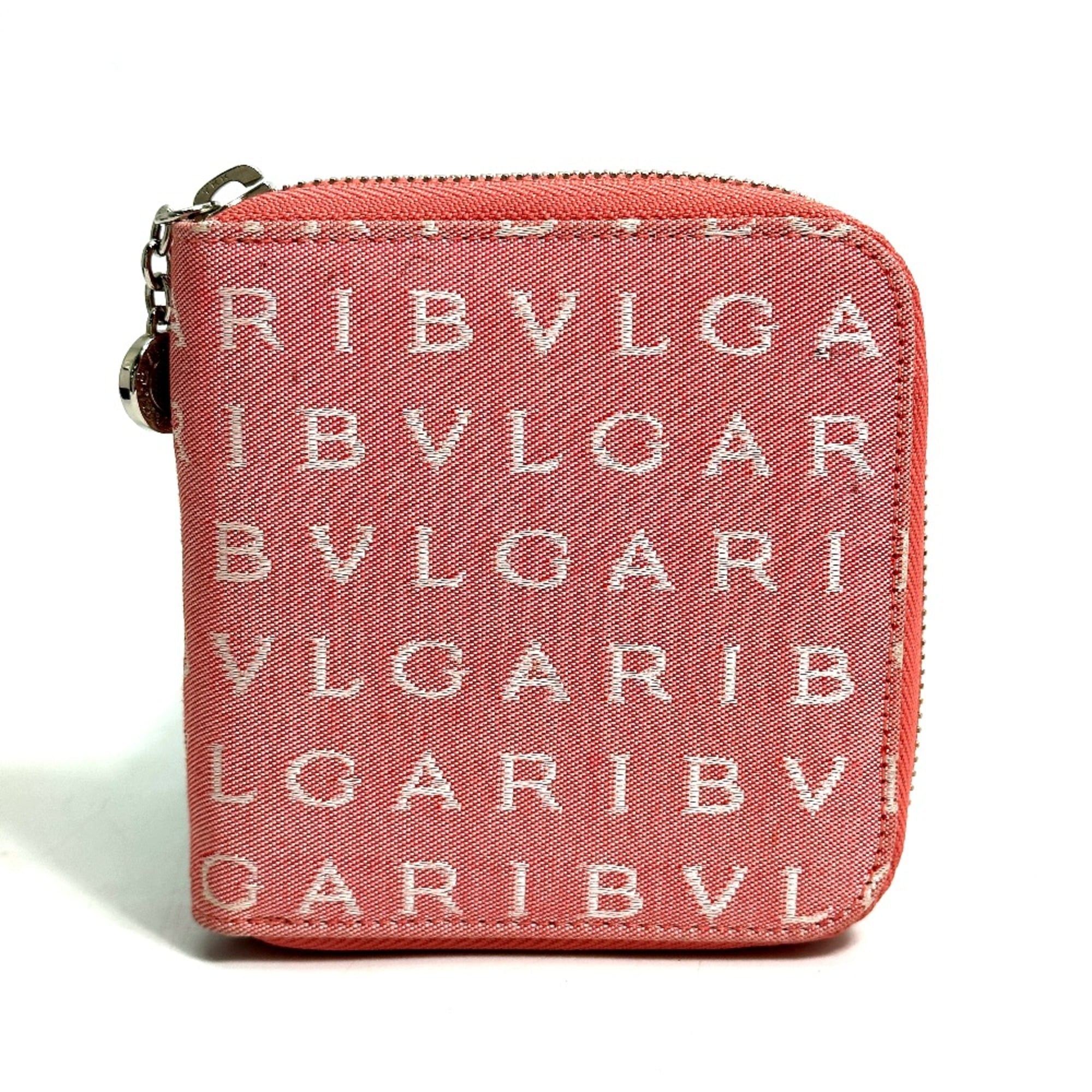 Bvlgari Pink Cloth Wallet (Bi-Fold) (Pre-Owned)