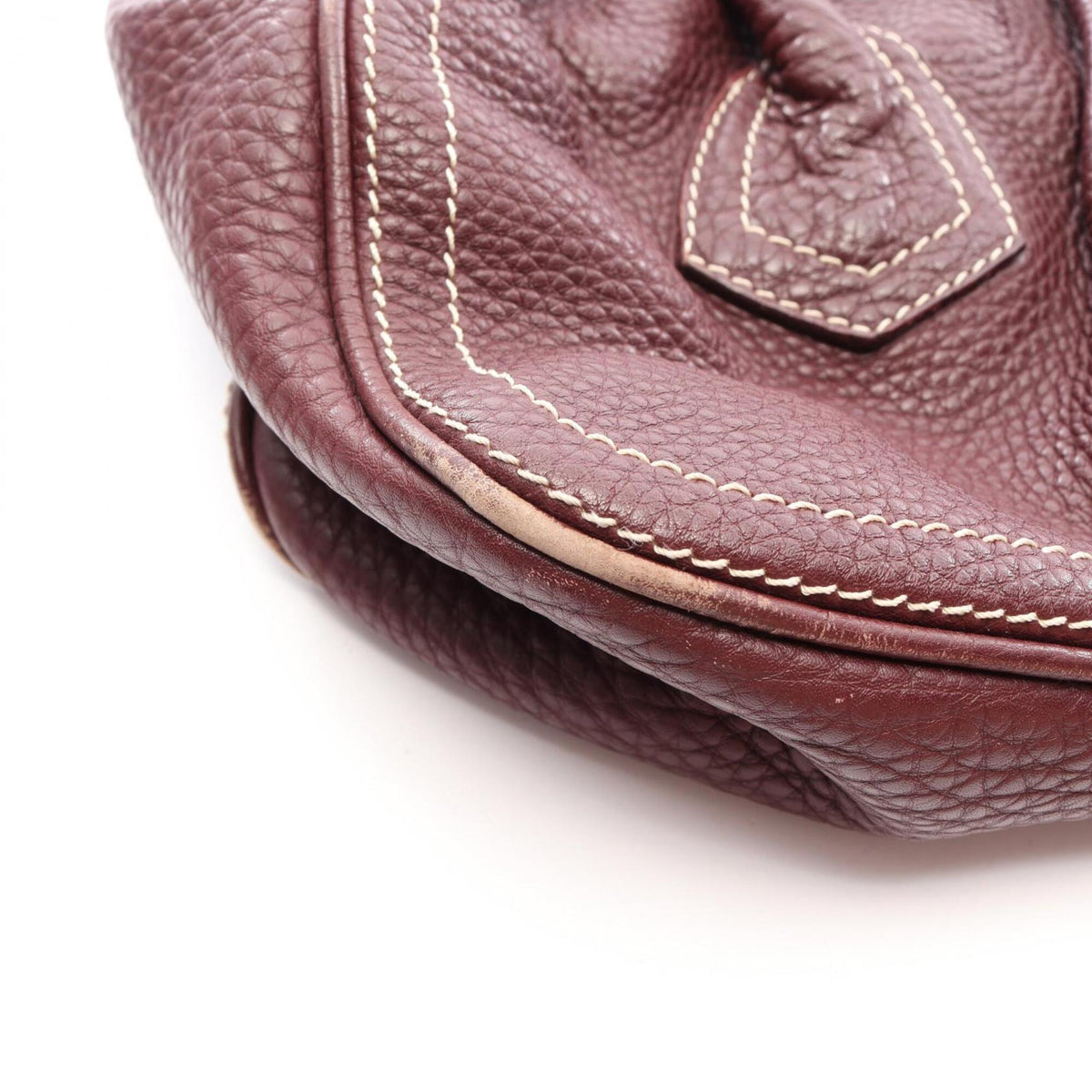 Celine Bordeaux Leather Handbag (Pre-Owned)