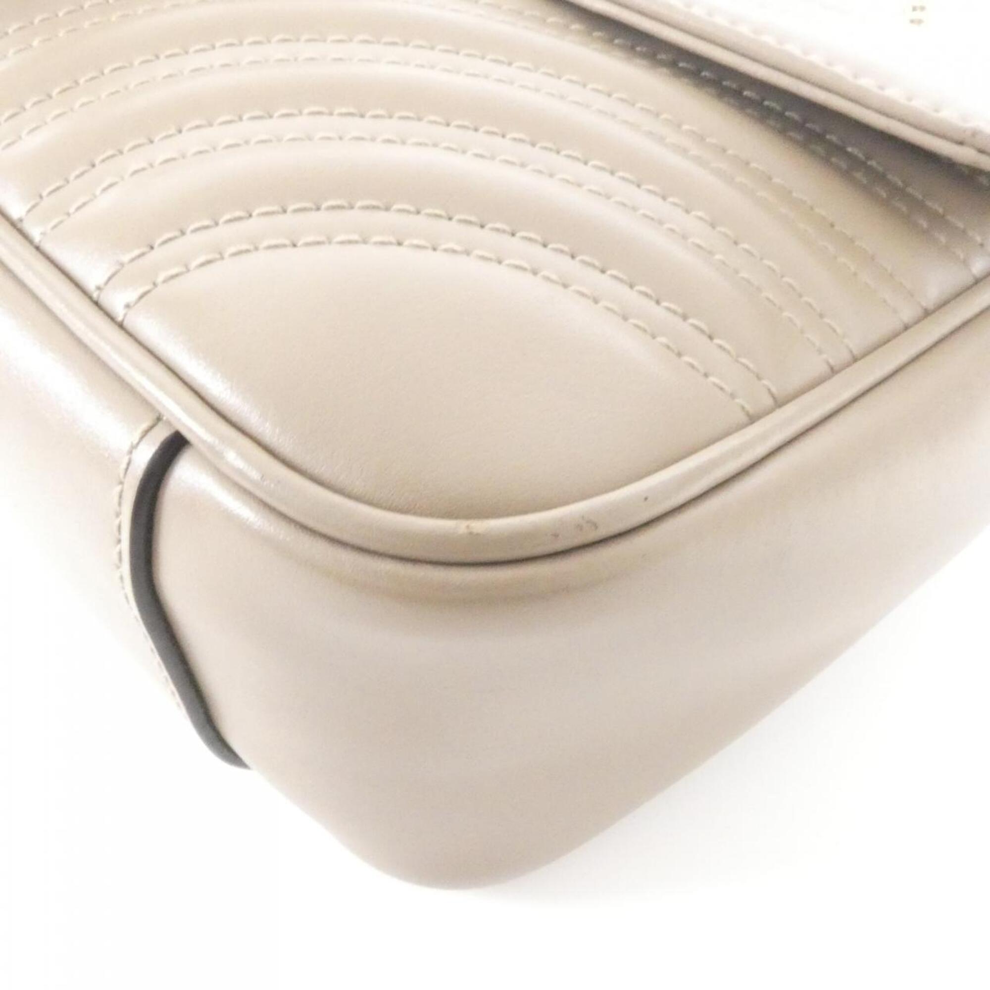 Gucci Brown Leather Shoulder Bag (Pre-Owned)