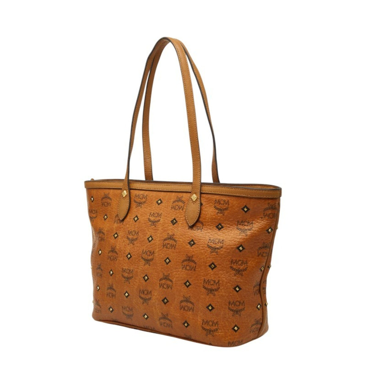 Mcm Visetos Brown Pvc Leather Shoulder Bag Tote Bag (Pre-Owned)