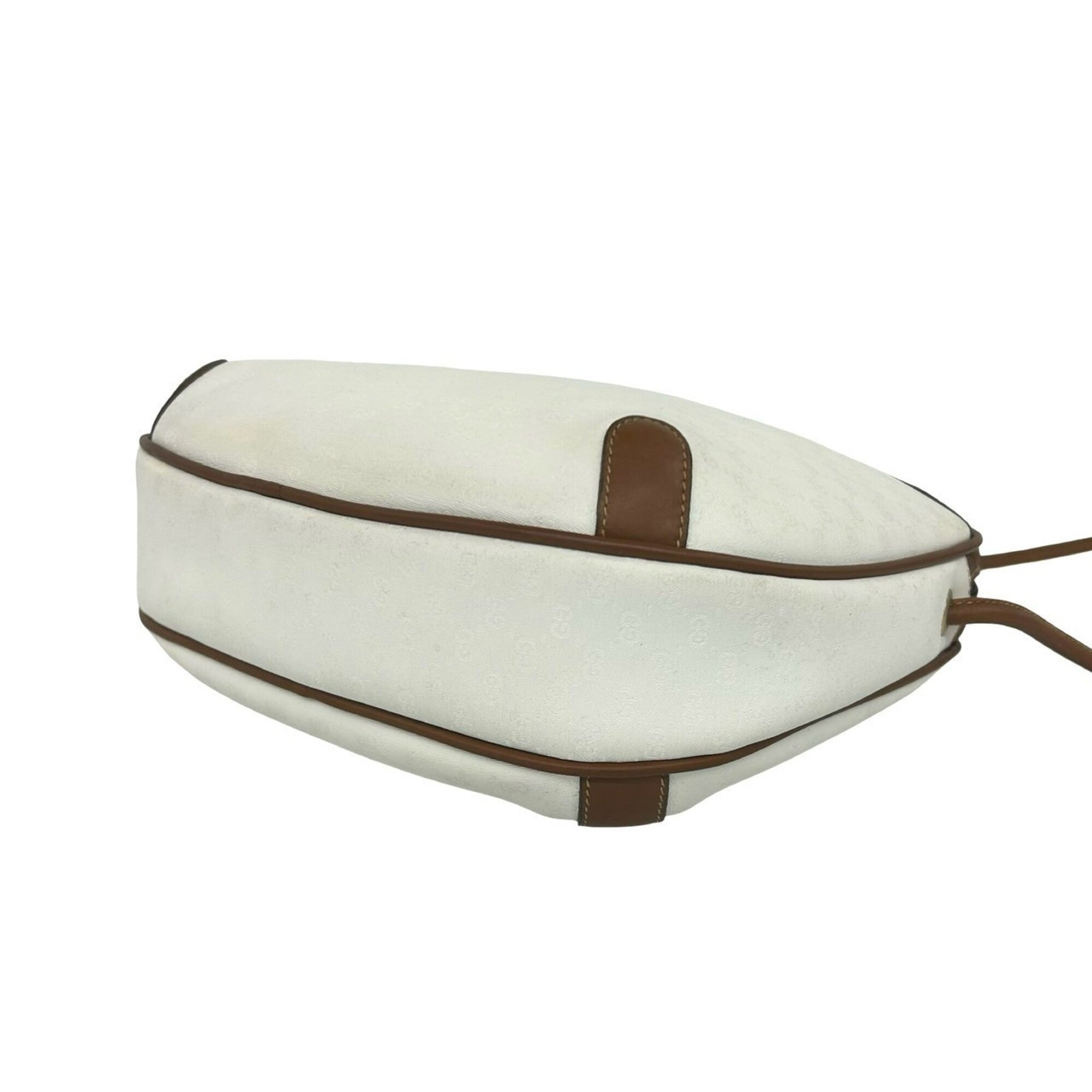 Gucci Brown White Leather Pvc Pochette Shoulder Bag (Pre-Owned)