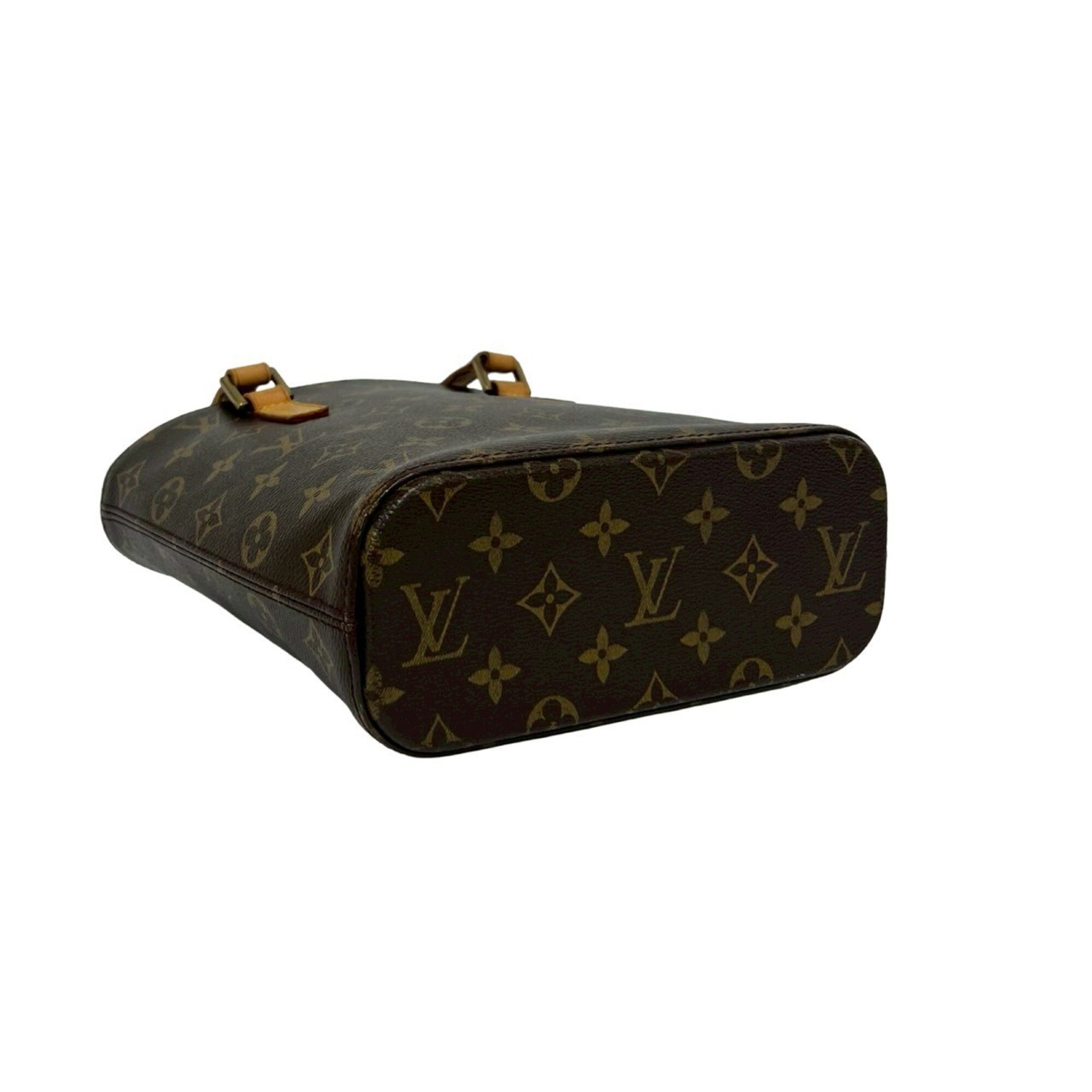 Louis Vuitton Brown Leather Pvc Handbag Tote Bag (Pre-Owned)