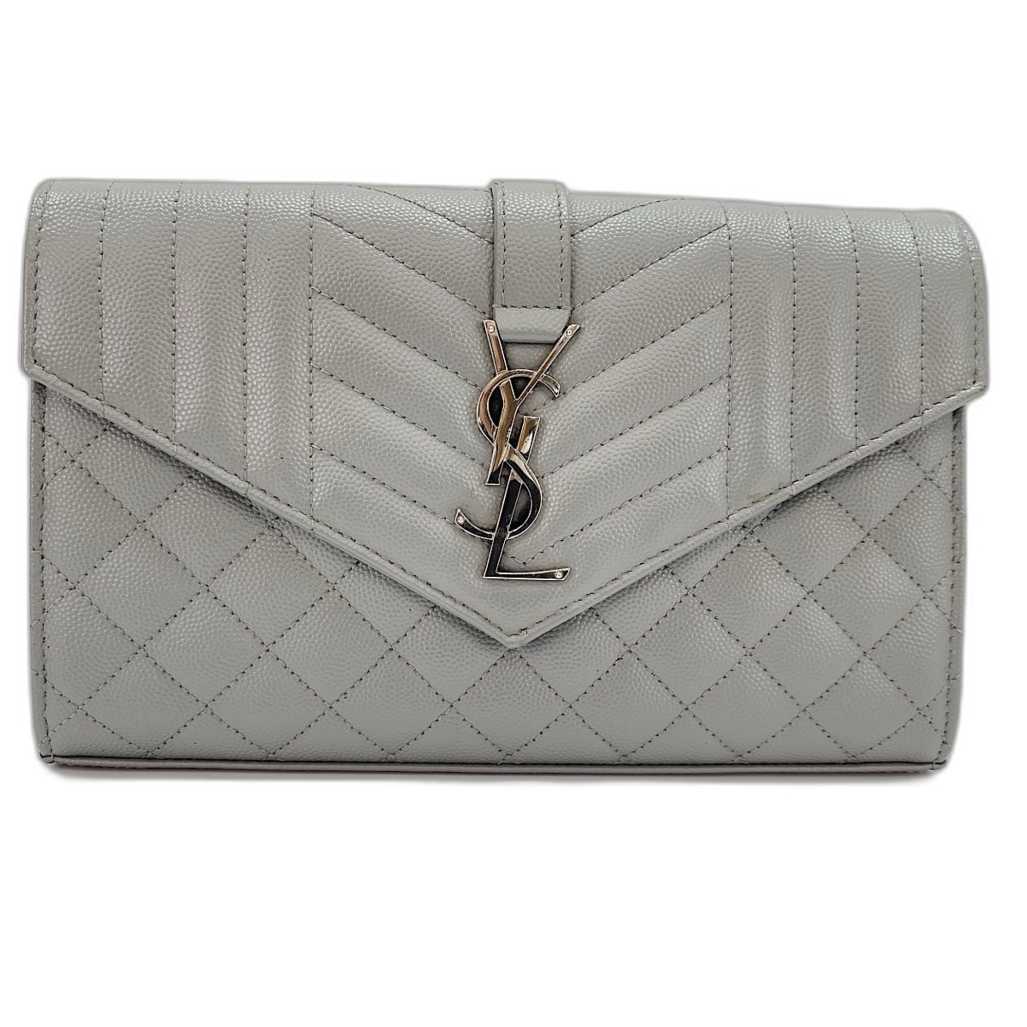 Yves Saint Laurent Gray Shoulder Bag (Pre-Owned)