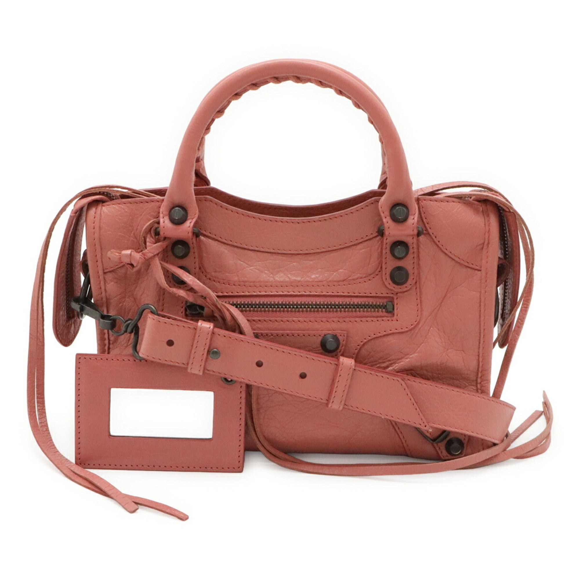 Balenciaga Pink Leather Handbag Shoulder Bag (Pre-Owned)