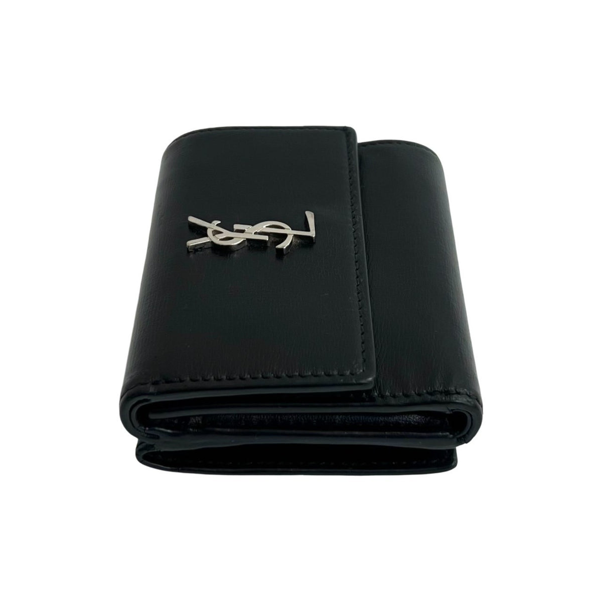 Saint Laurent Black Leather Wallet (Tri-Fold) (Pre-Owned)