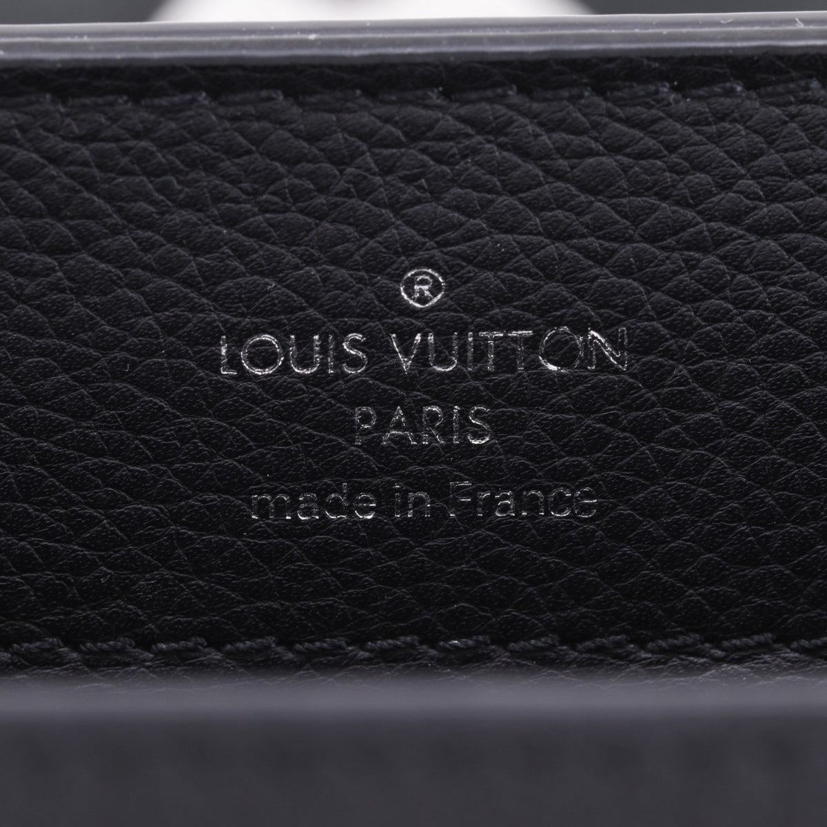 Louis Vuitton Black Leather Handbag (Pre-Owned)