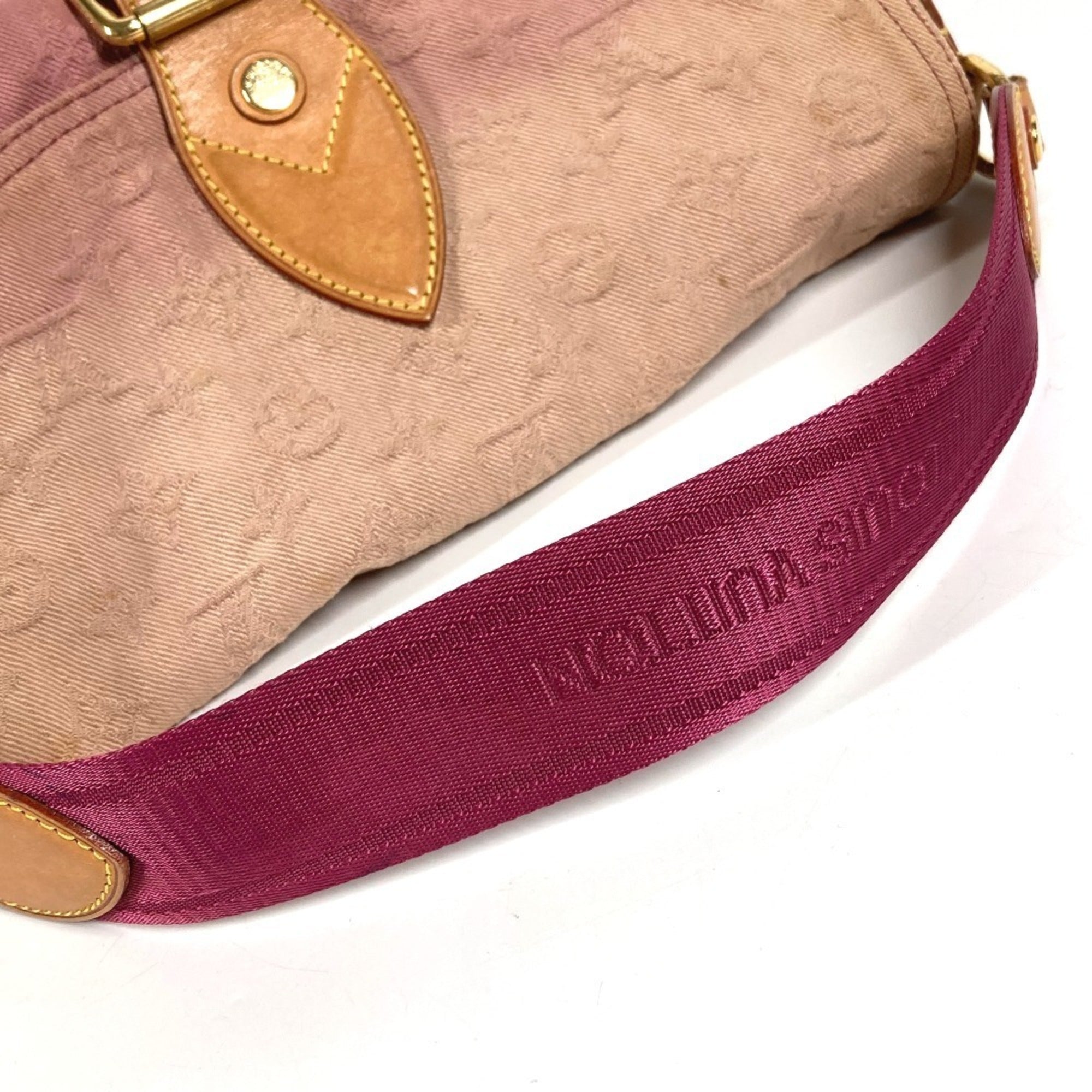 Louis Vuitton Monogram Denim Pink Rouge Fauviste Monogram Denim Shoulder Bag (Pre-Owned)