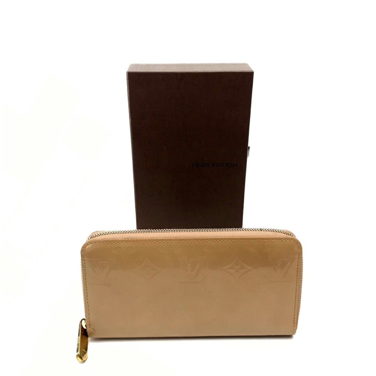 Louis Vuitton Beige Leather Long Wallet (Bi-Fold) (Pre-Owned)