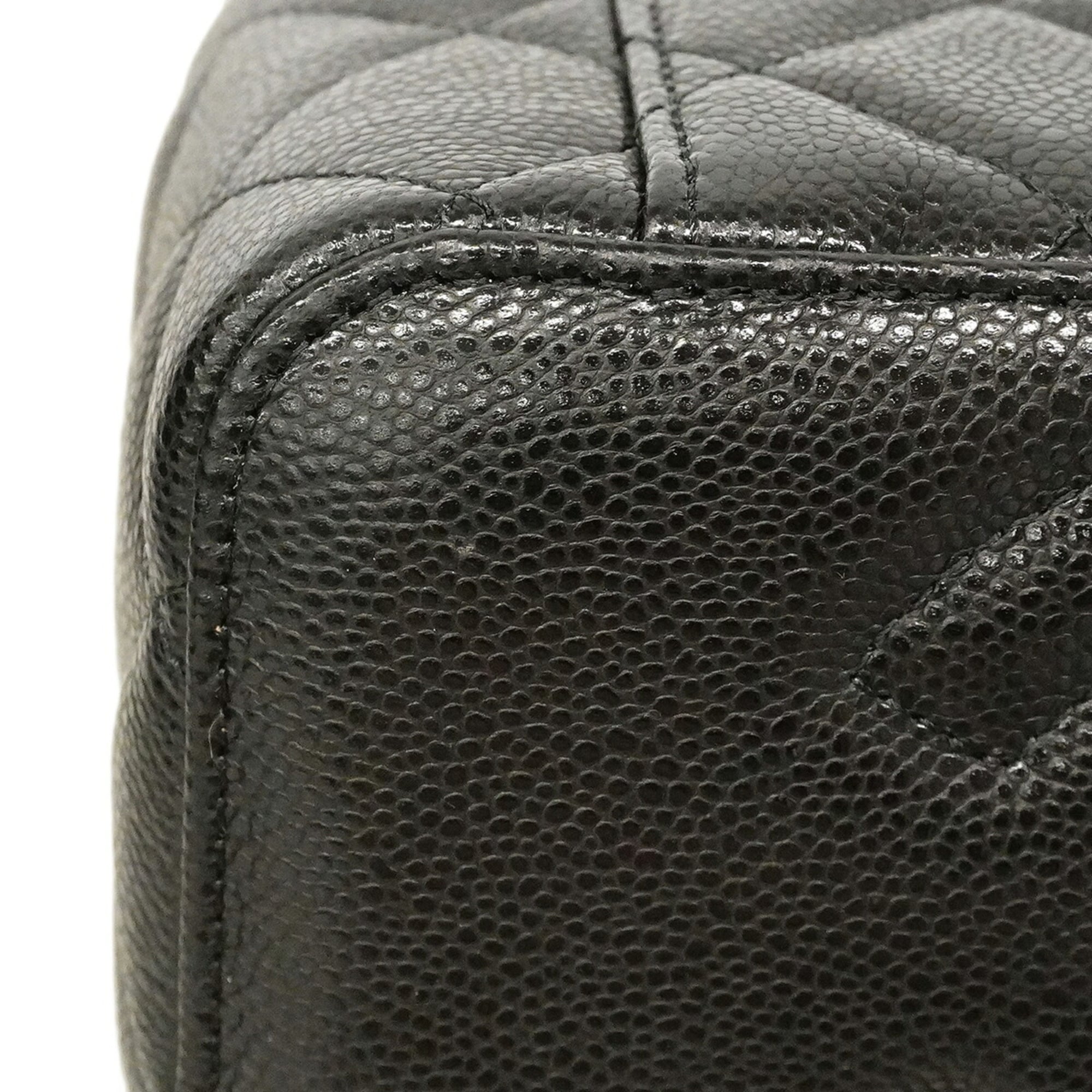 Chanel Black Grained Calfskin Shoulder Bag (Pre-Owned)