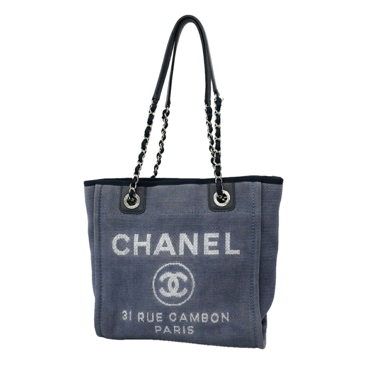 Chanel Navy Canvas Tote Bag (Pre-Owned)