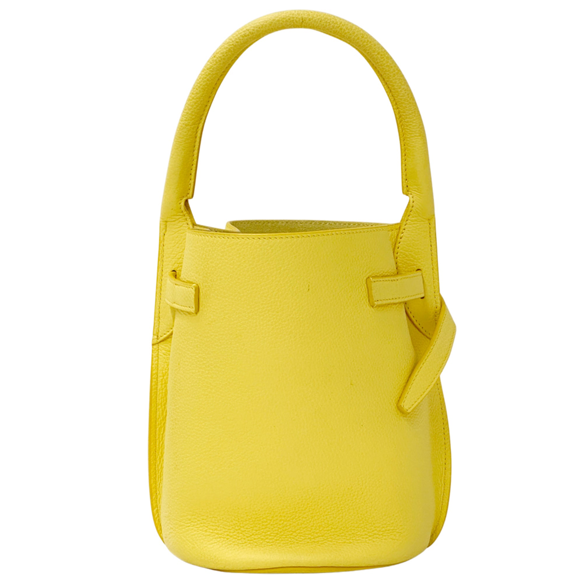 Celine Yellow Leather Handbag Shoulder Bag (Pre-Owned)