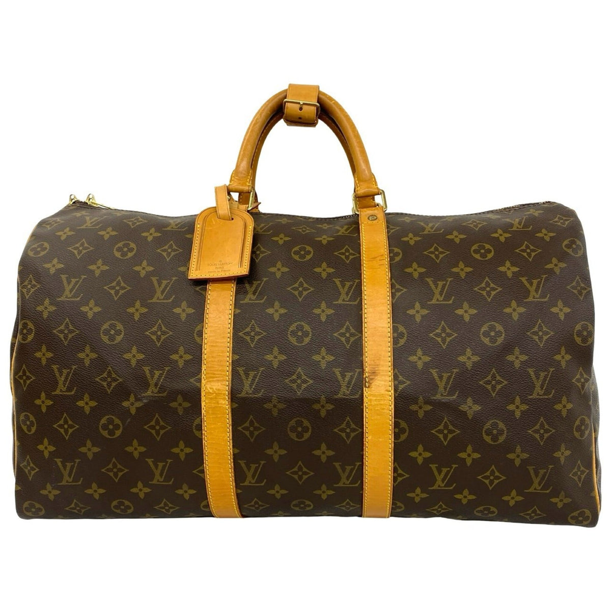 Louis Vuitton Brown Pvc Leather Boston Bag (Pre-Owned)