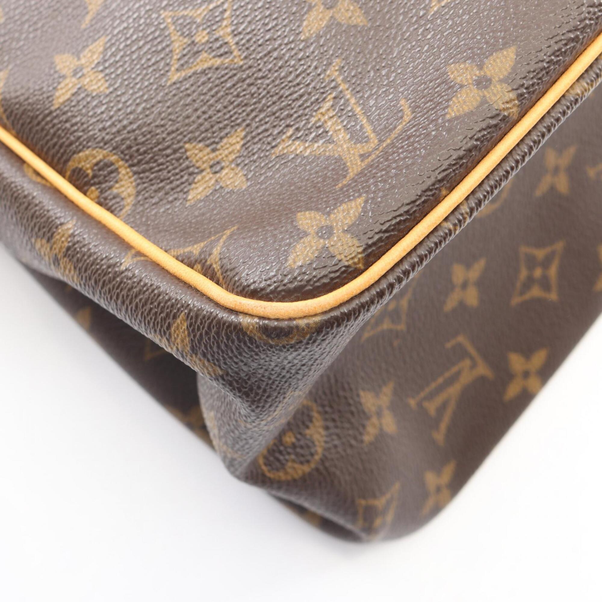 Louis Vuitton Brown Monogram Coated Canvas Leather Handbag (Pre-Owned)