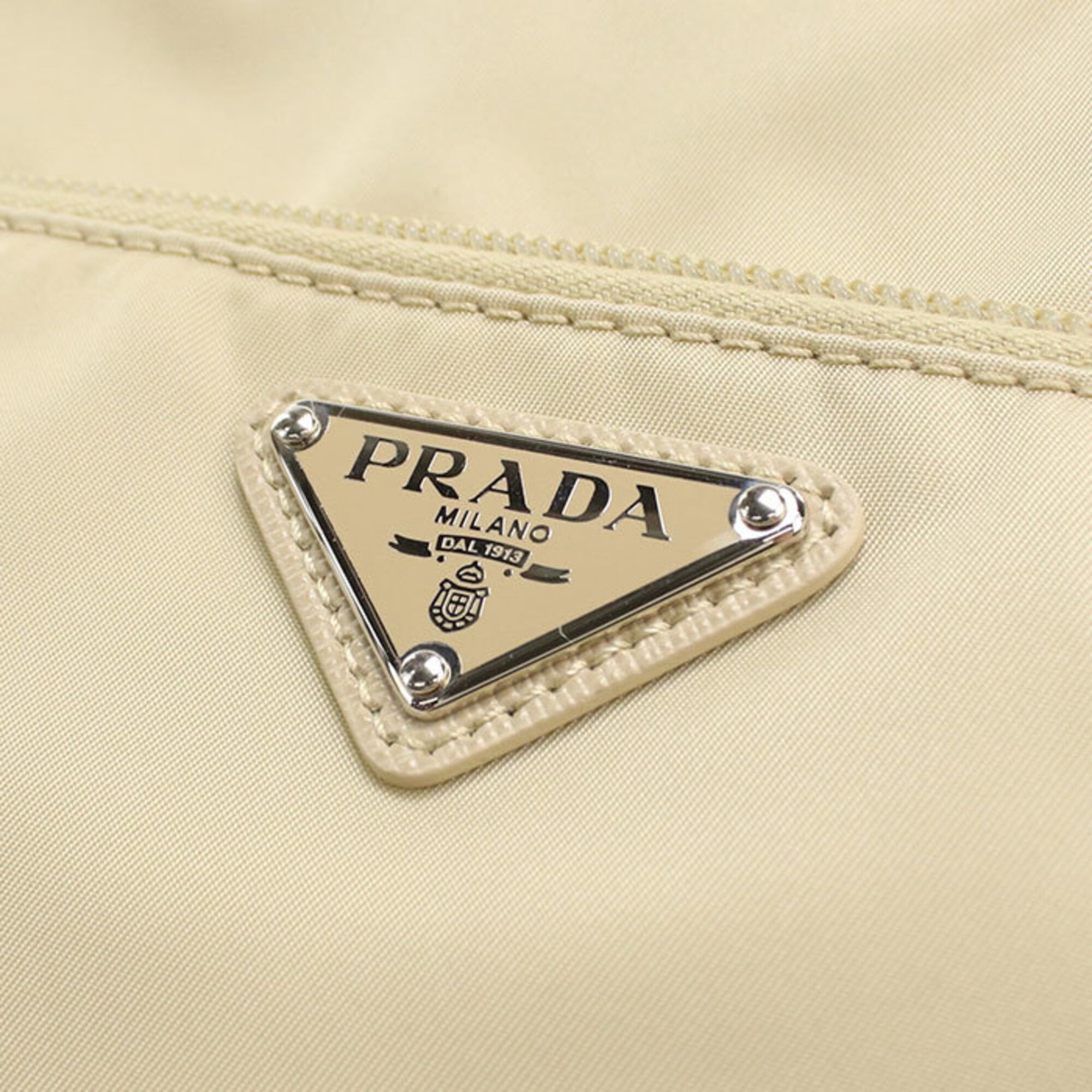 Prada Beige Nylon Shoulder Bag (Pre-Owned)