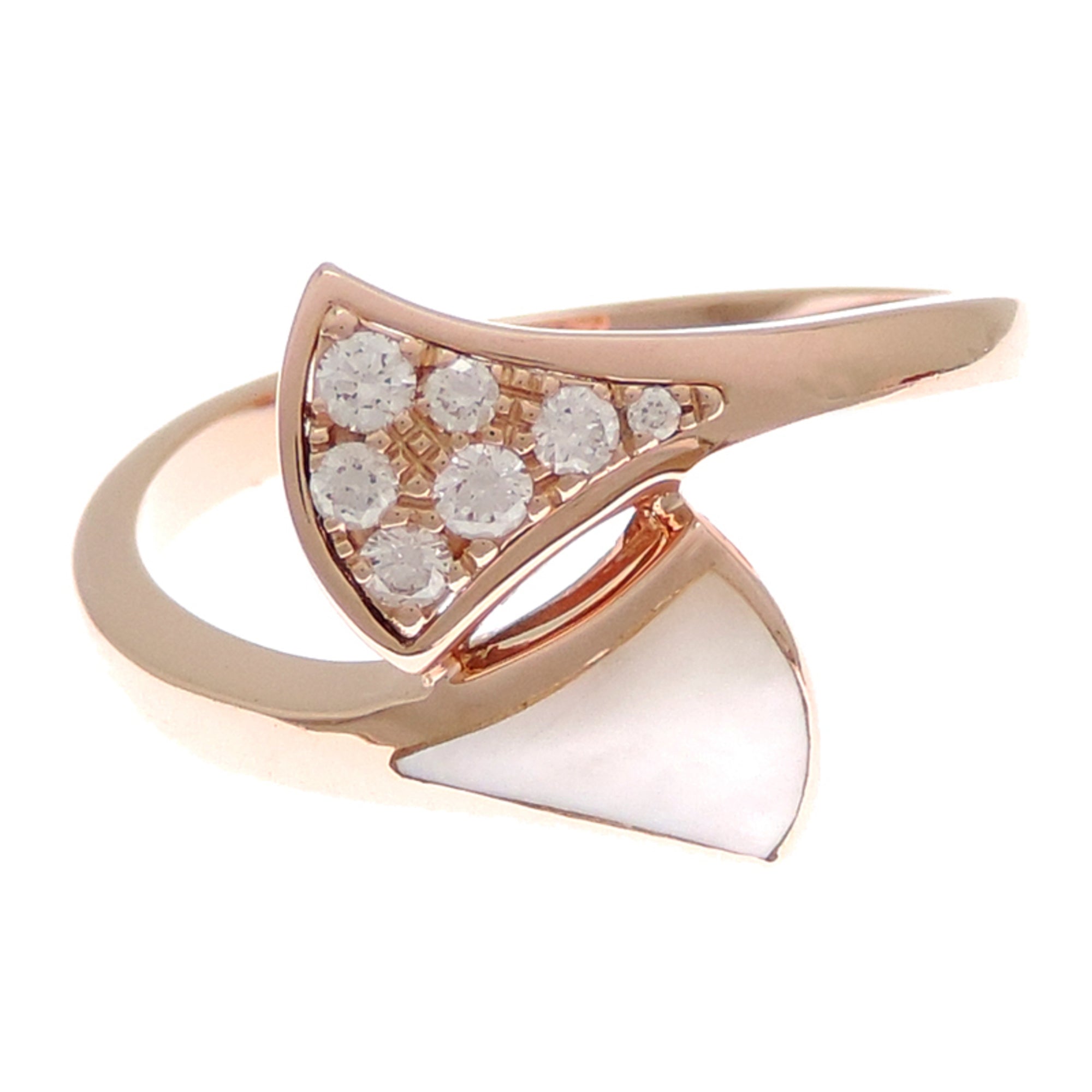 Bvlgari Pink White Pink Gold (18K) Band Ring (Pre-Owned)