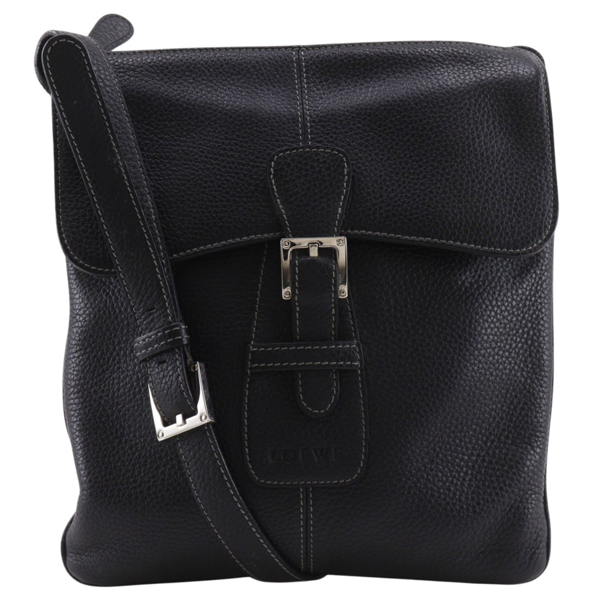Loewe Black Leather Shoulder Bag (Pre-Owned)
