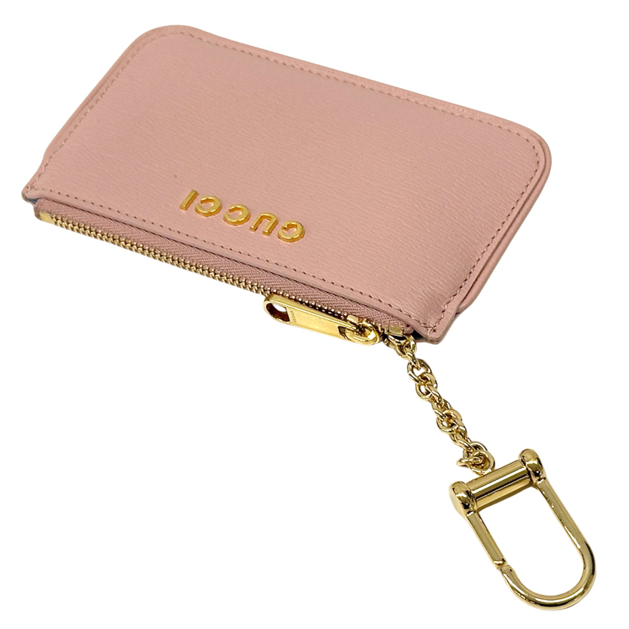 Gucci Pink Leather Coin Purse/Coin Case (Pre-Owned)