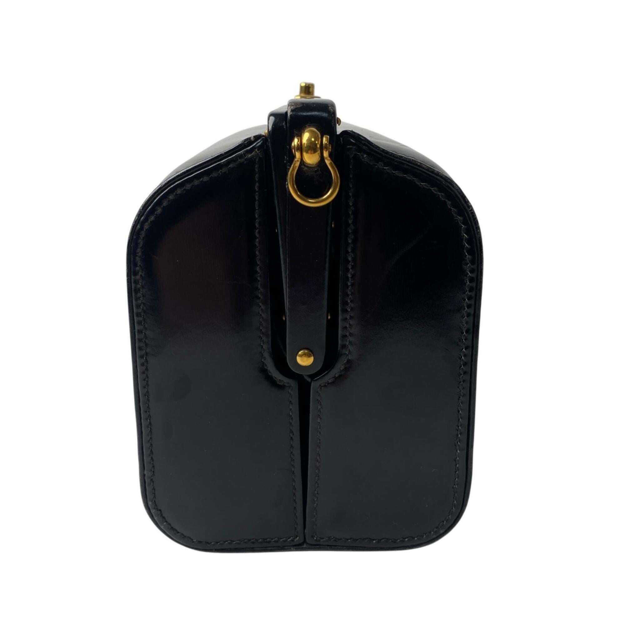 Hermes Black Dark Green Box Calf Leather Shoulder Bag (Pre-Owned)
