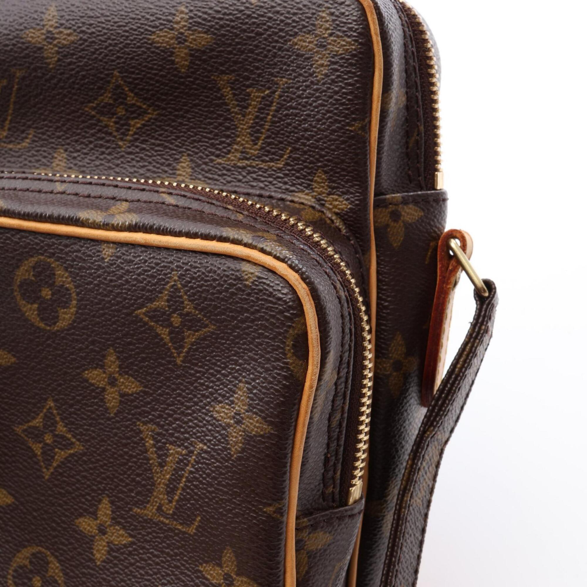 Louis Vuitton Brown Coated Canvas Pvc Monogram Leather Handbag Shoulder Bag (Pre-Owned)