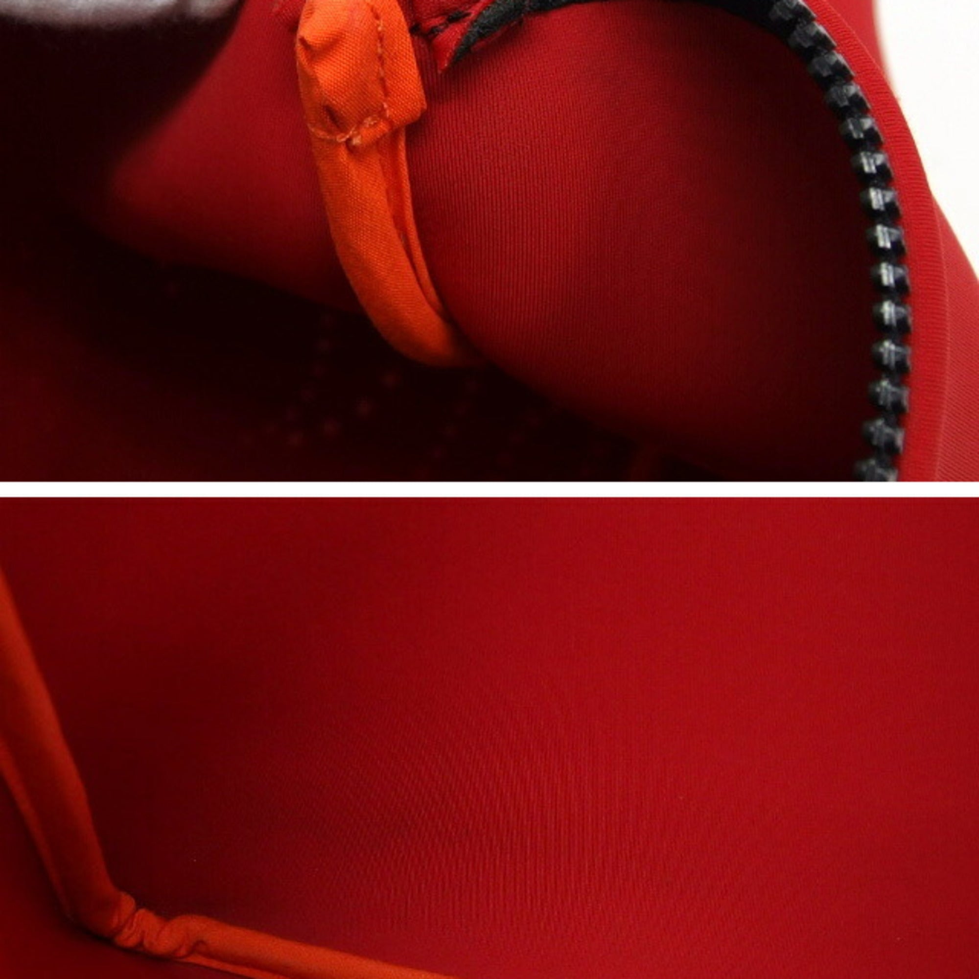 Hermes Red Color Polyamide 80% Pouch (Pre-Owned)