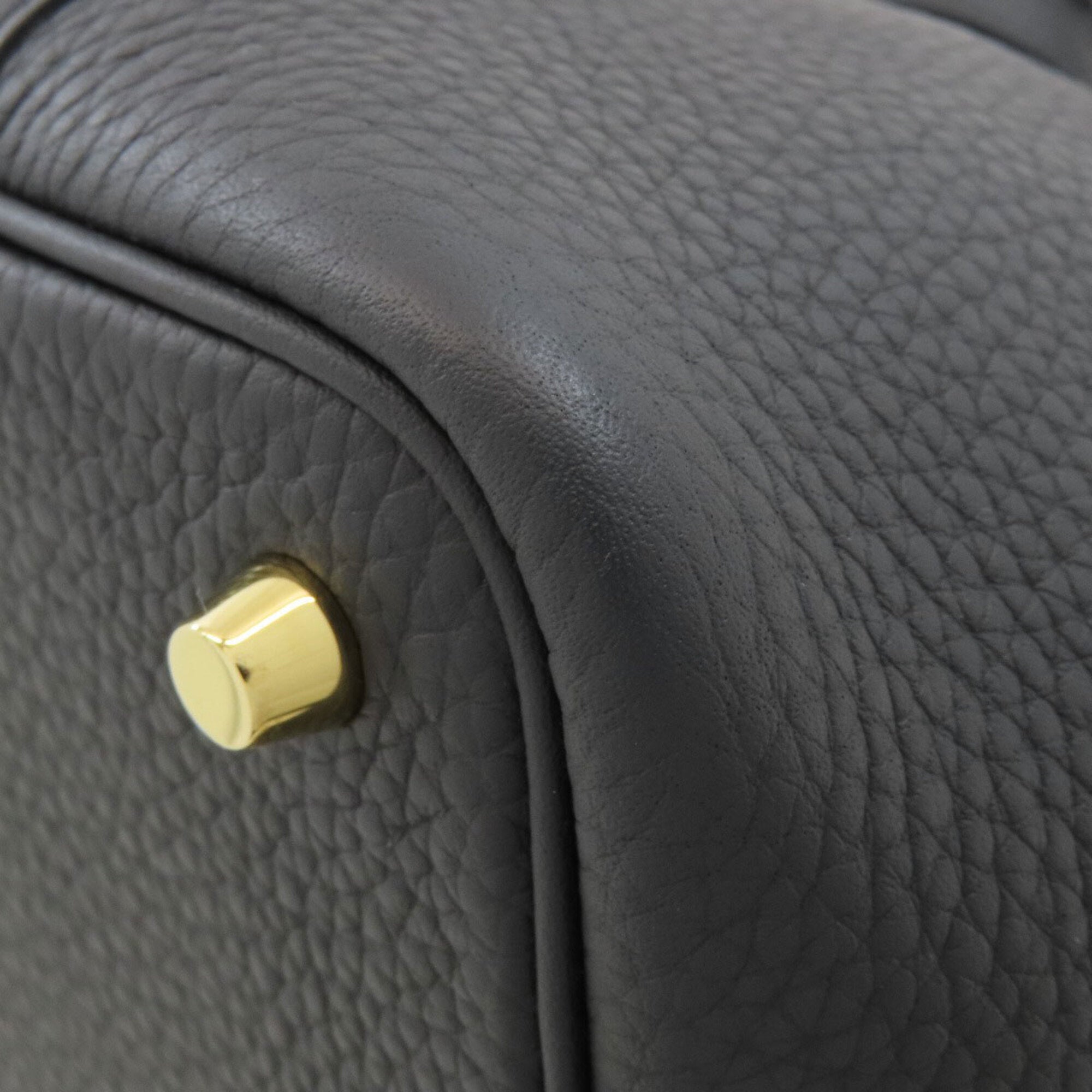 Hermes Picotin Black Taurillon Clemence Leather Handbag (Pre-Owned)