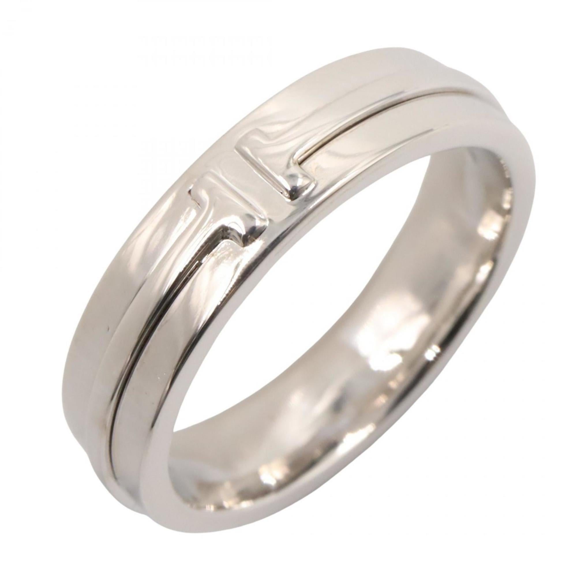 Tiffany Silver White Gold (18K) Band Ring (Pre-Owned)